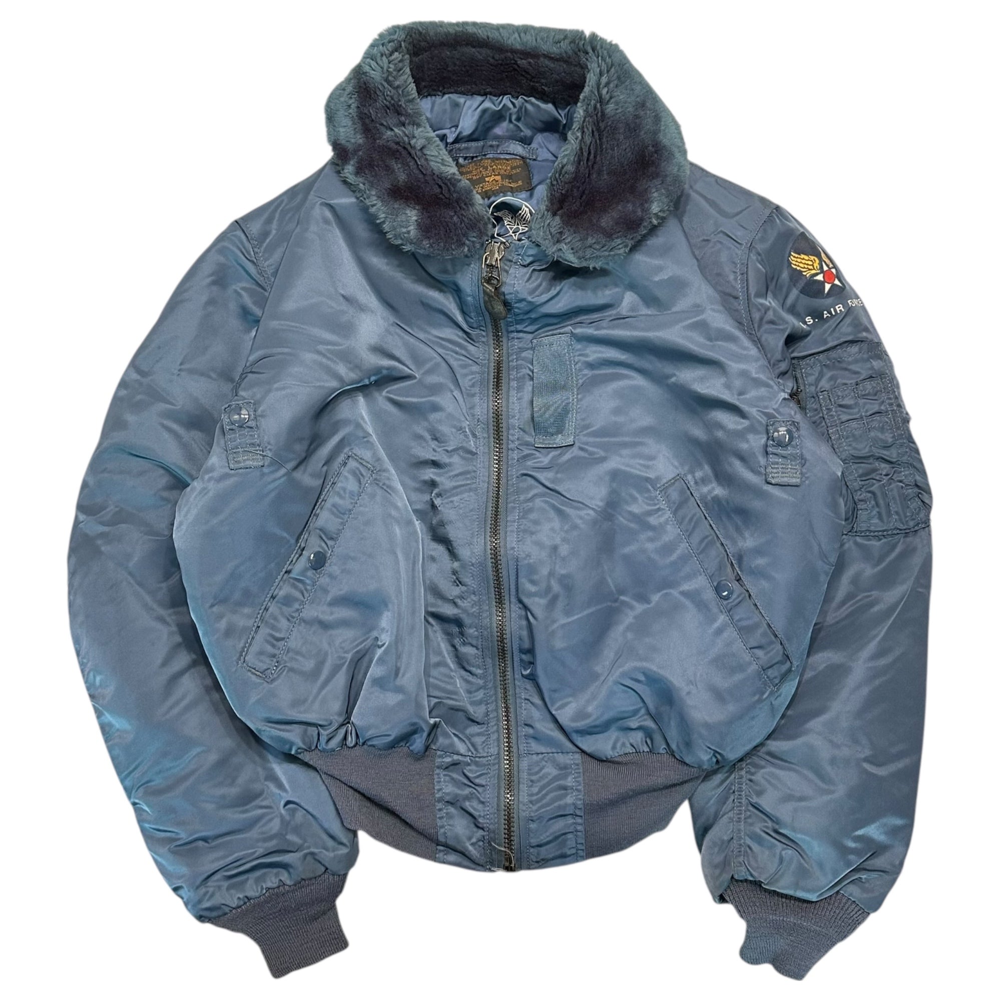 ALPHA INDUSTRIES(アルファ インダストリーズ) B-15C Flight Jacket フライト ジャケット 8310-483250-293 L ネイビー USA製 50's復刻