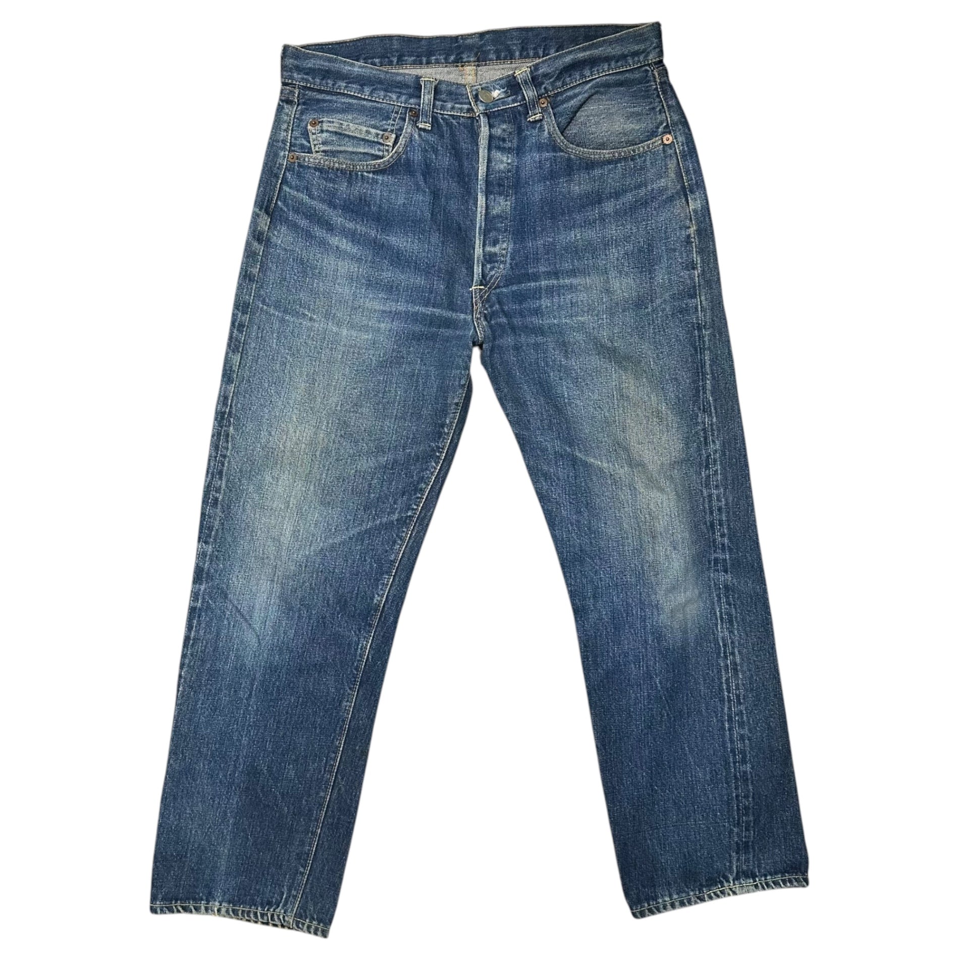 Levi's(リーバイス) 1969〜1971’s 501 BIG E Denim Pants ヴィンテージ デニム パンツ 実寸約W33 インディゴ 60's～70’s 60年代~70年代 裏ボタン8 66前期 過渡期