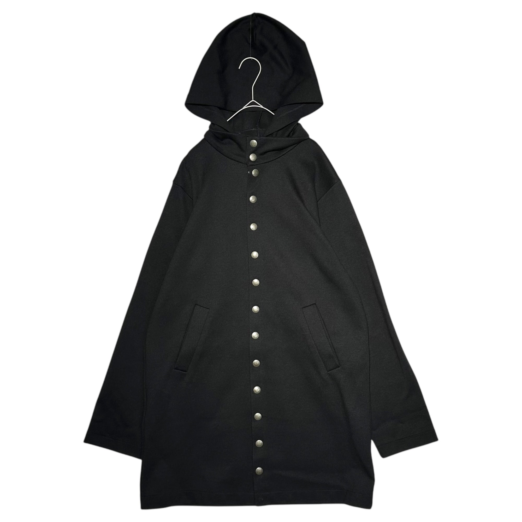 Agnes b. homme(アニエスベーオム) Snap Button Hooded Coat スナップ ボタン フーデッド コート H193JDX6 S ブラック