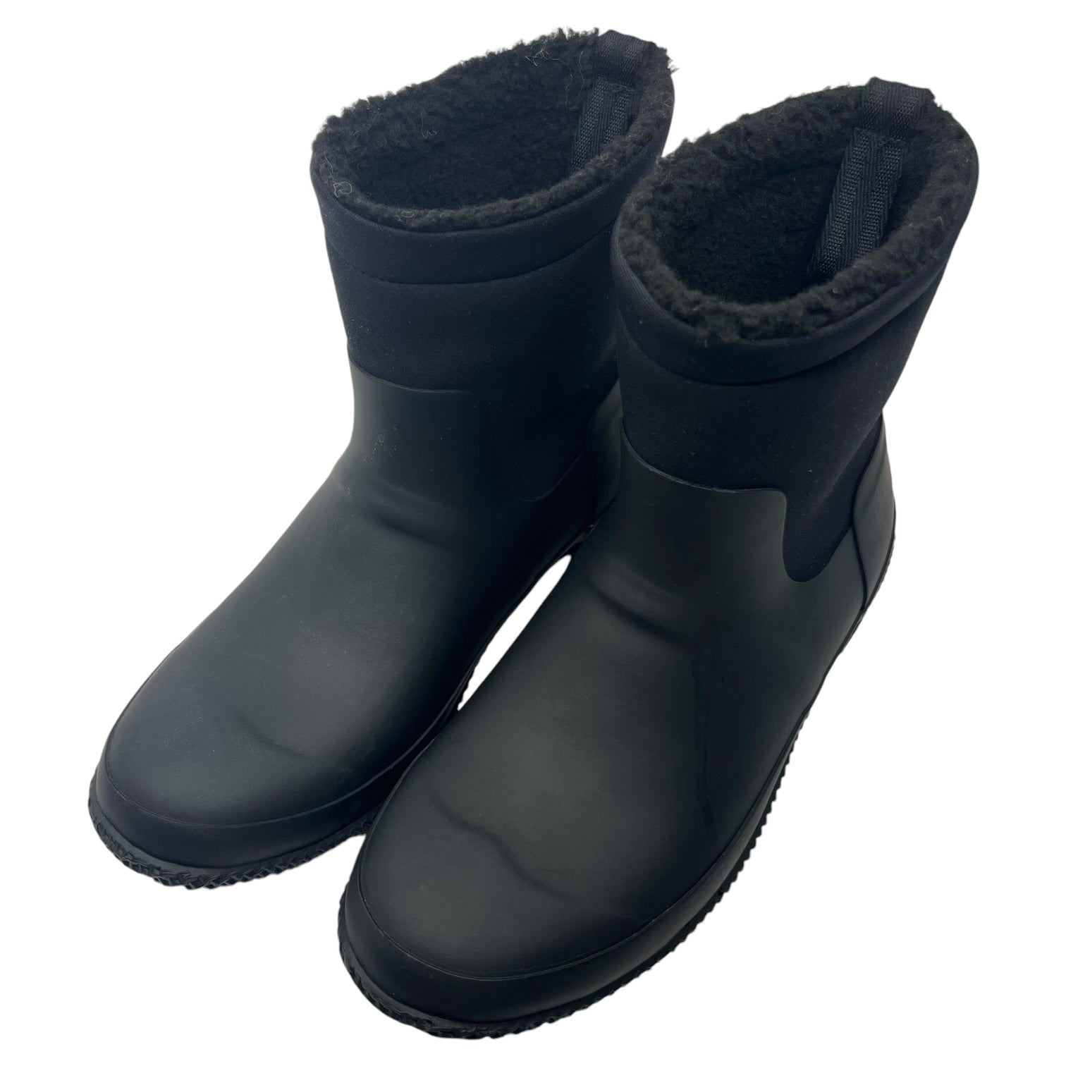 HUNTER(ハンター) Mens Original Insulated Roll Top Sherpa Boots オリジナル インシュレイティド シェルパ ブーツ ショートブーツ MFS9115NRE US10(28cm) ブラック ラバー