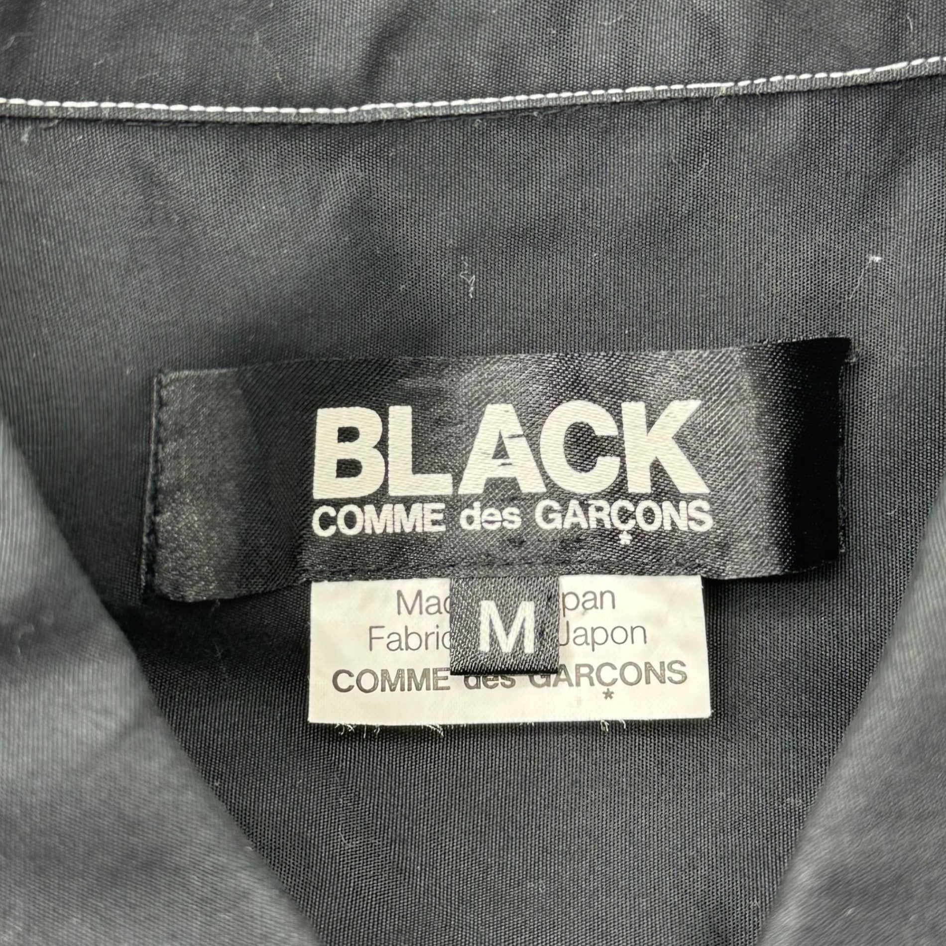 BLACK COMME des GARCONS(ブラックコムデギャルソン) 09SS S/S Stitchwork Shirt 半袖 ステッチ シャツ 1C-B004 M ブラック AD2008