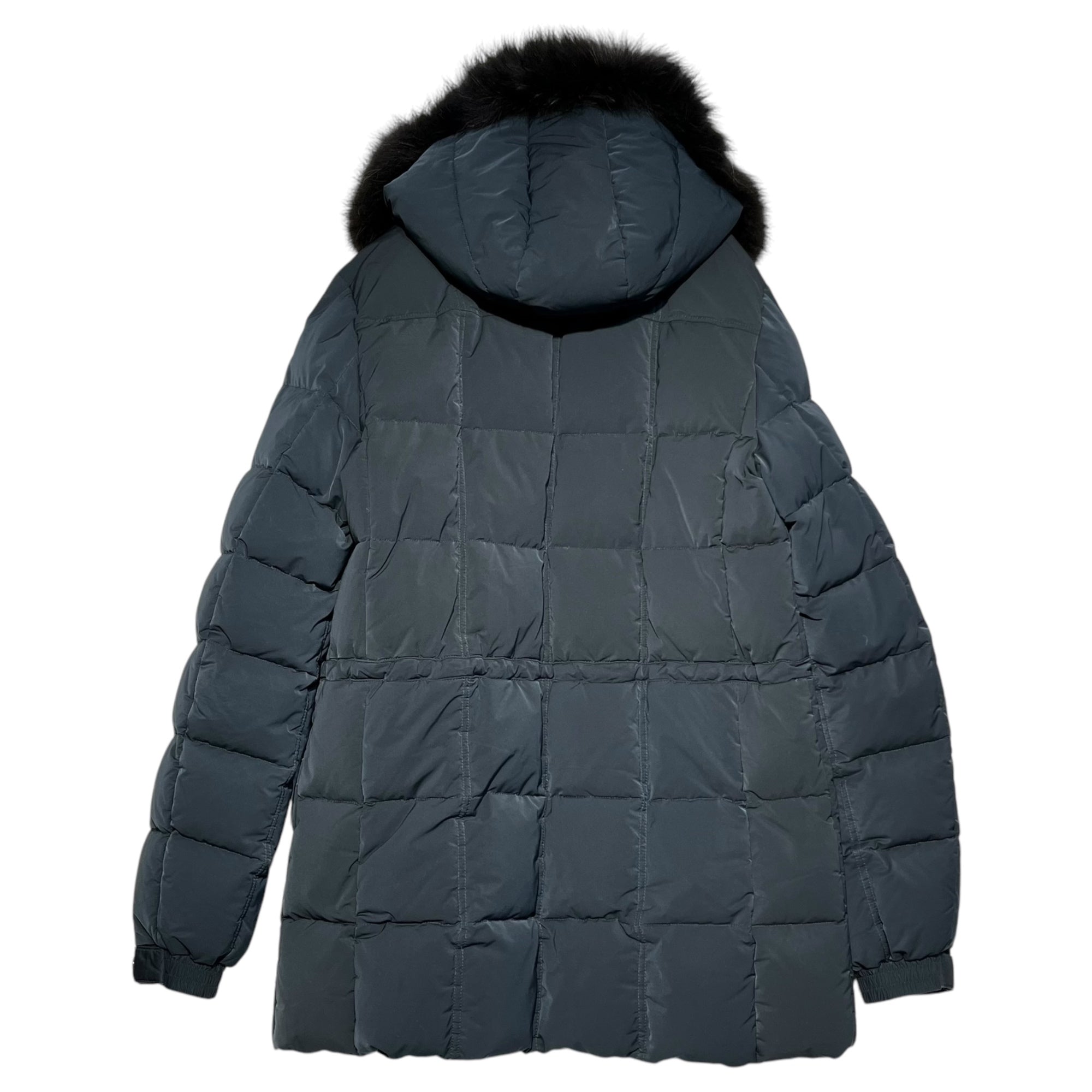 TATRAS(タトラス) Raccoon fur belted down coat ラクーンファー ベルテッド ダウン コート MTA6BM4301 04 ネイビー