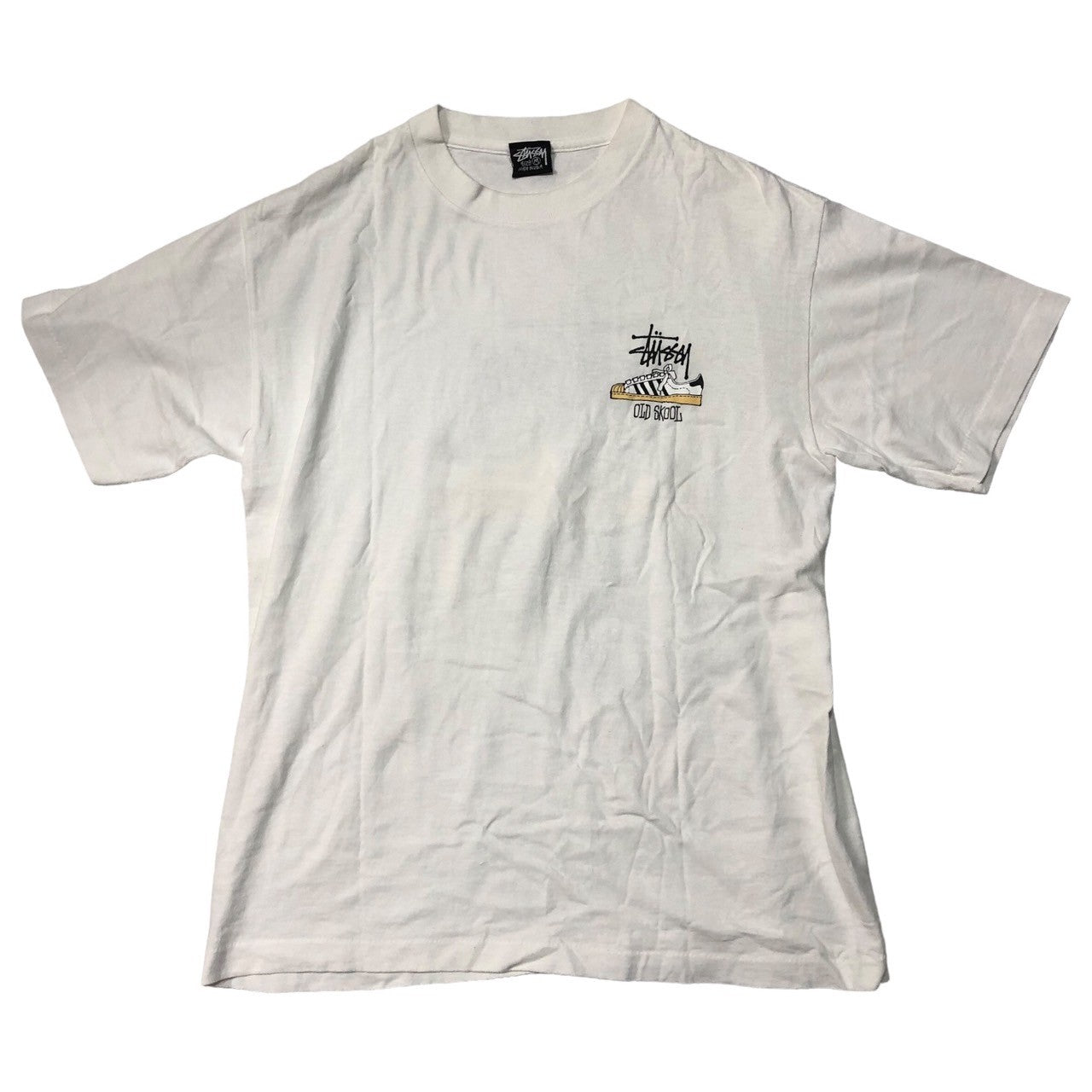 STUSSY(ステューシー) 80's "OLD SKOOL FLAVOR" VINTAGE TEE ヴィンテージ Tシャツ  M ホワイト SUPERSTAR スーパースター 半袖