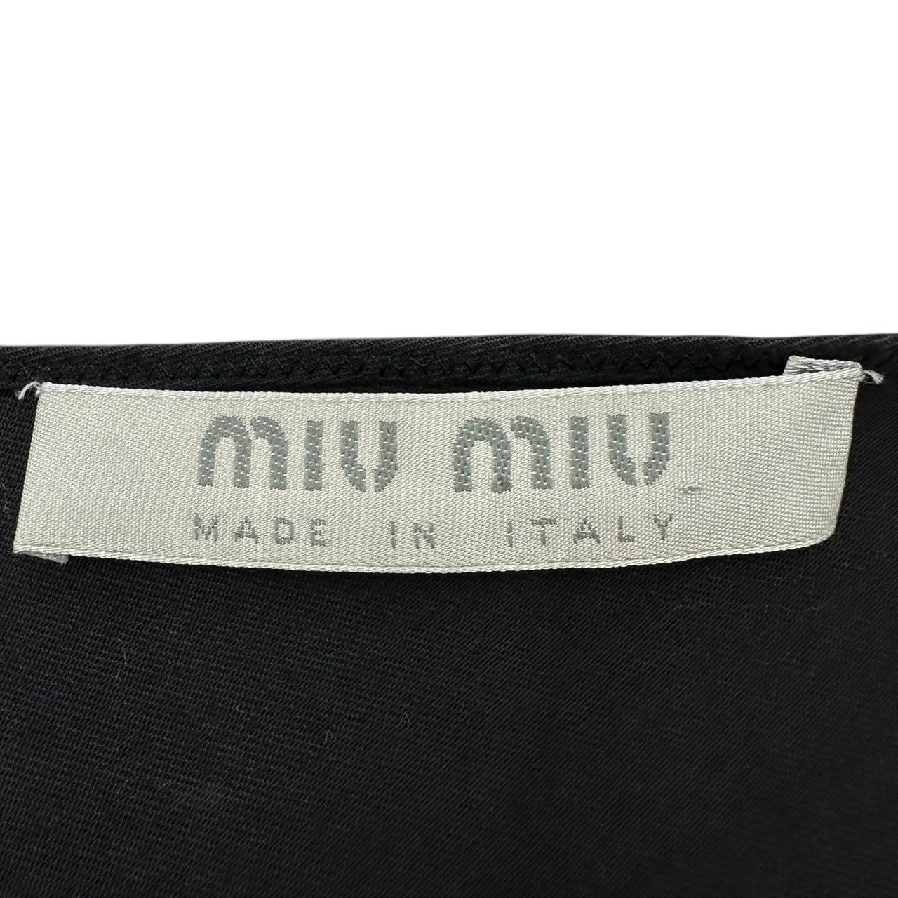 miu miu(ミュウミュウ) 90's Archive Side Zip Slit Cotton Sleeveless Blouse 90年代 アーカイブ サイド ジップ スリット コットン ノースリーブ ブラウス    44(XS程度) ブラック プラダジャパンタグ