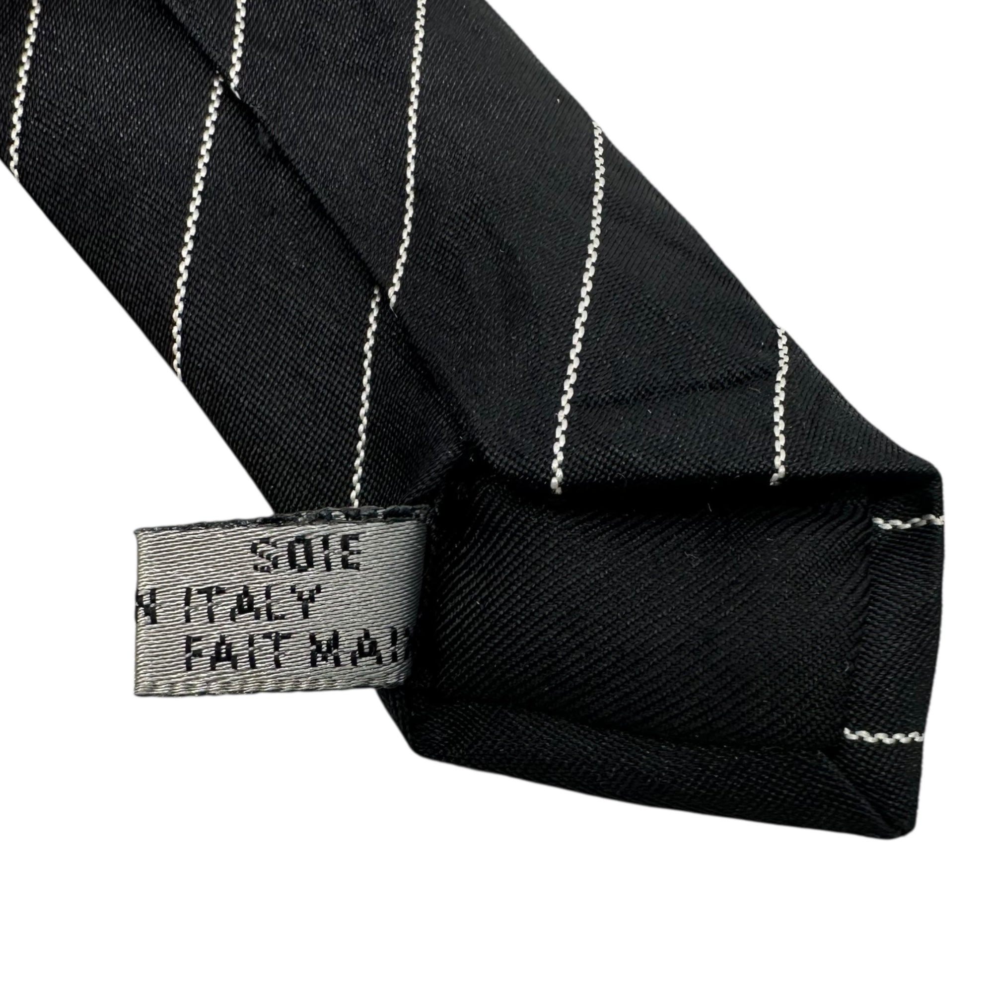 Dior HOMME(ディオールオム) by Hedi Slimane 40mm Regimental Narrow Tie エディ スリマン レジメンタル ナロー タイ ブラック ネクタイ エディ期