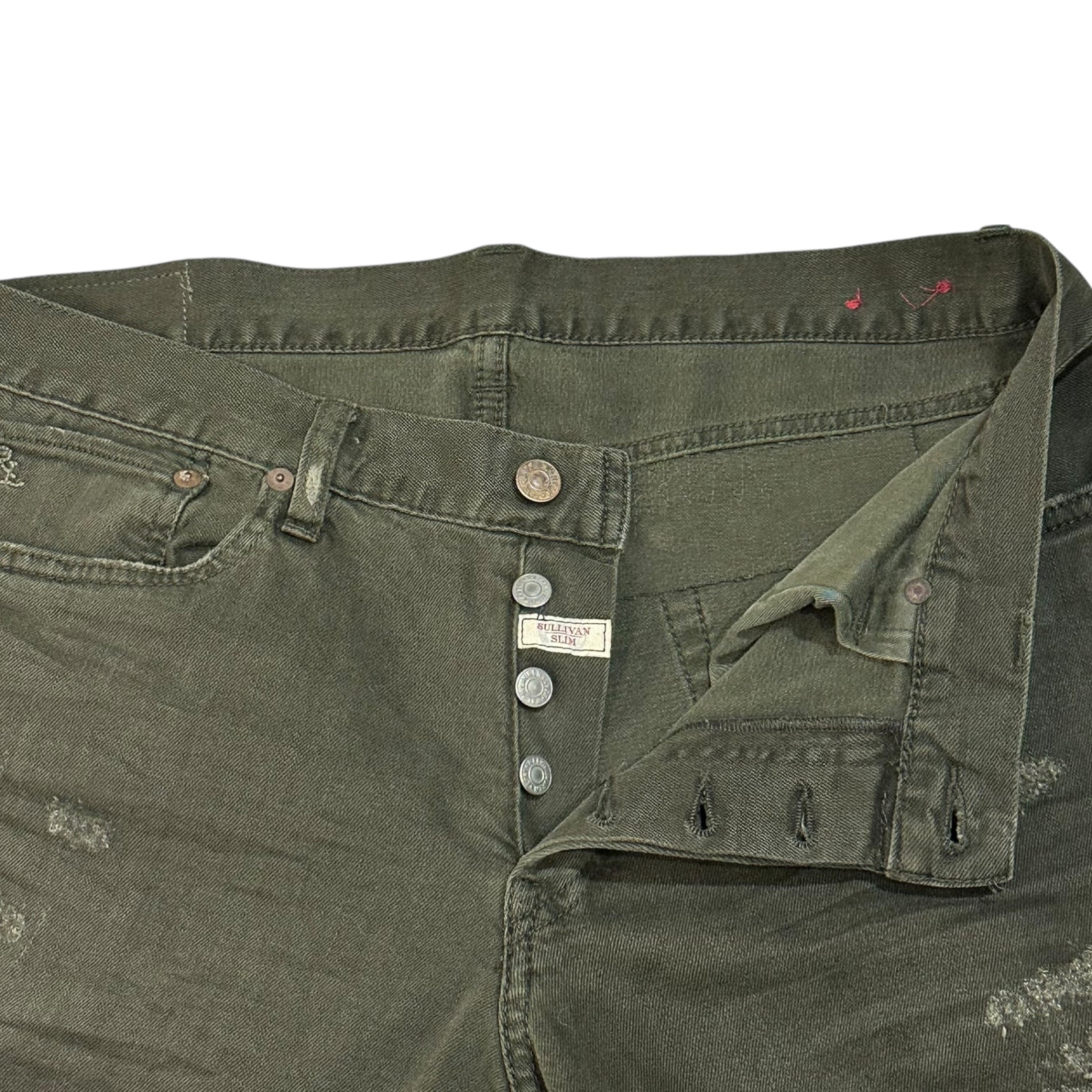 POLO RALPH LAUREN(ポロラルフローレン) Damage Vintage Processed Skinny Pants ダメージ ヴィンテージ 加工 スキニー パンツ 32 ブラック