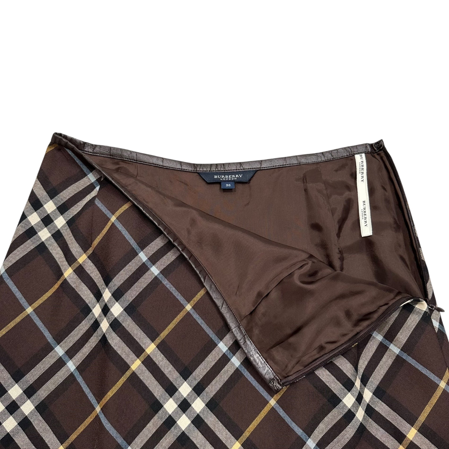 BURBERRY LONDON(バーバリーロンドン) Tartan Maxi Skirt タータン チェック ロング スカート FXA87-049 38 ブラウン