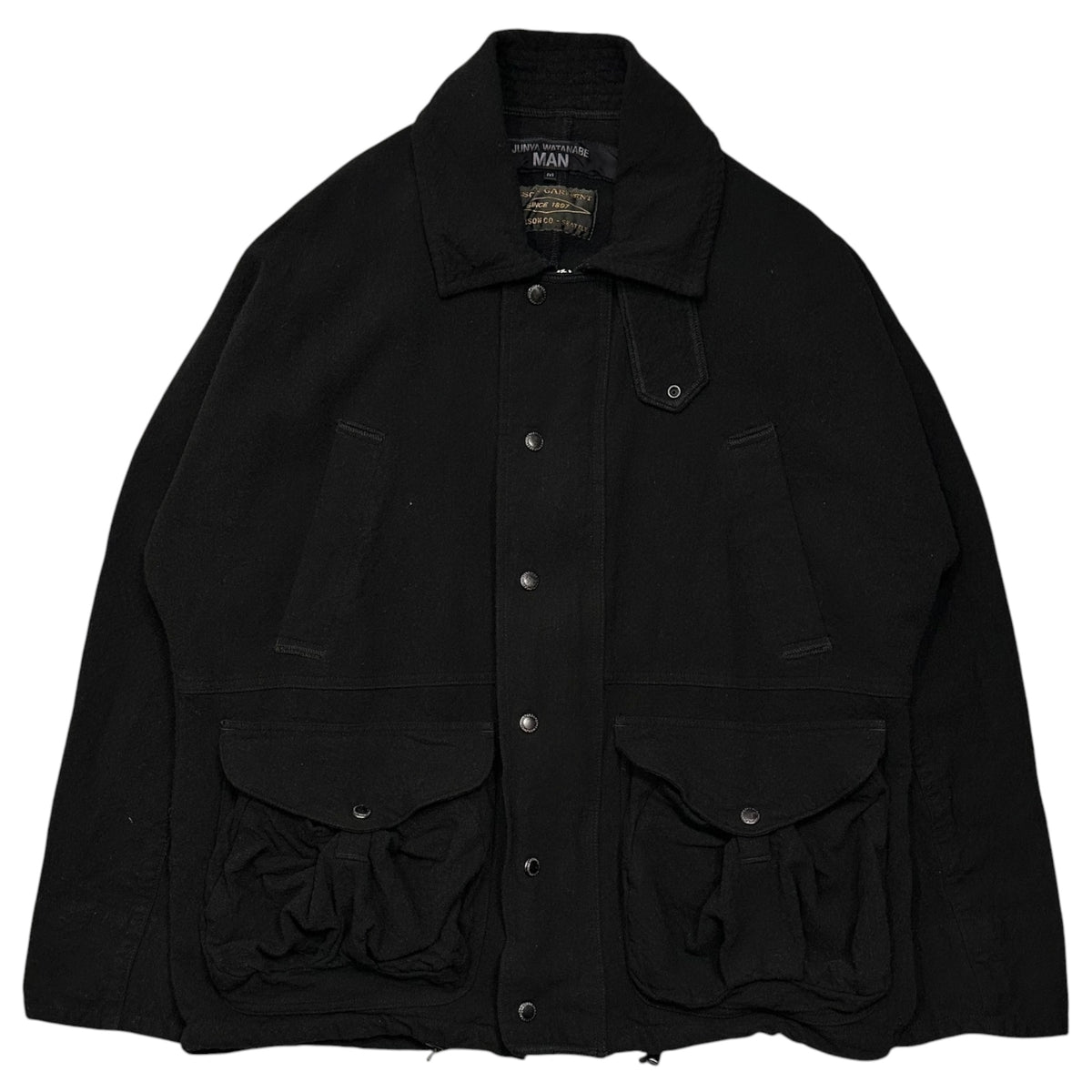JUNYA WATANABE MAN(ジュンヤワタナベマン) 2025AW FILSON W-name wool-acrylic twill jacket Wネーム ウール アクリル ツイル ジャケット WP-J012 M ブラック AD2025