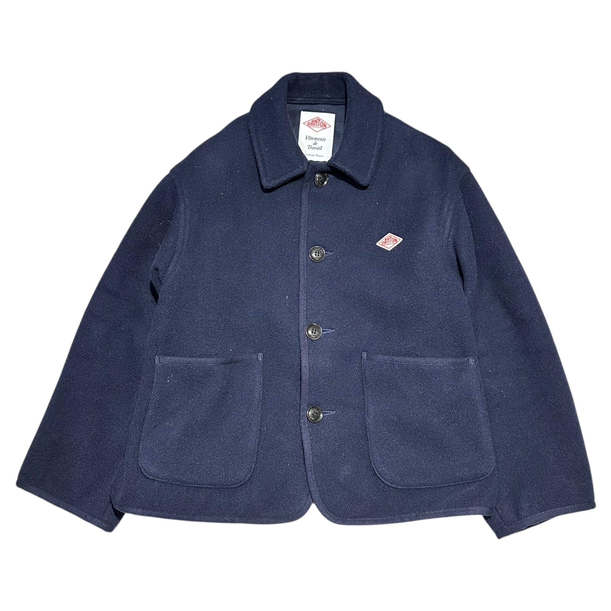 DANTON(ダントン) Wool Light Pile Coverall Jacket ウール ライト パイル カバーオール ジャケット DT-A0209 36(S) ネイビー