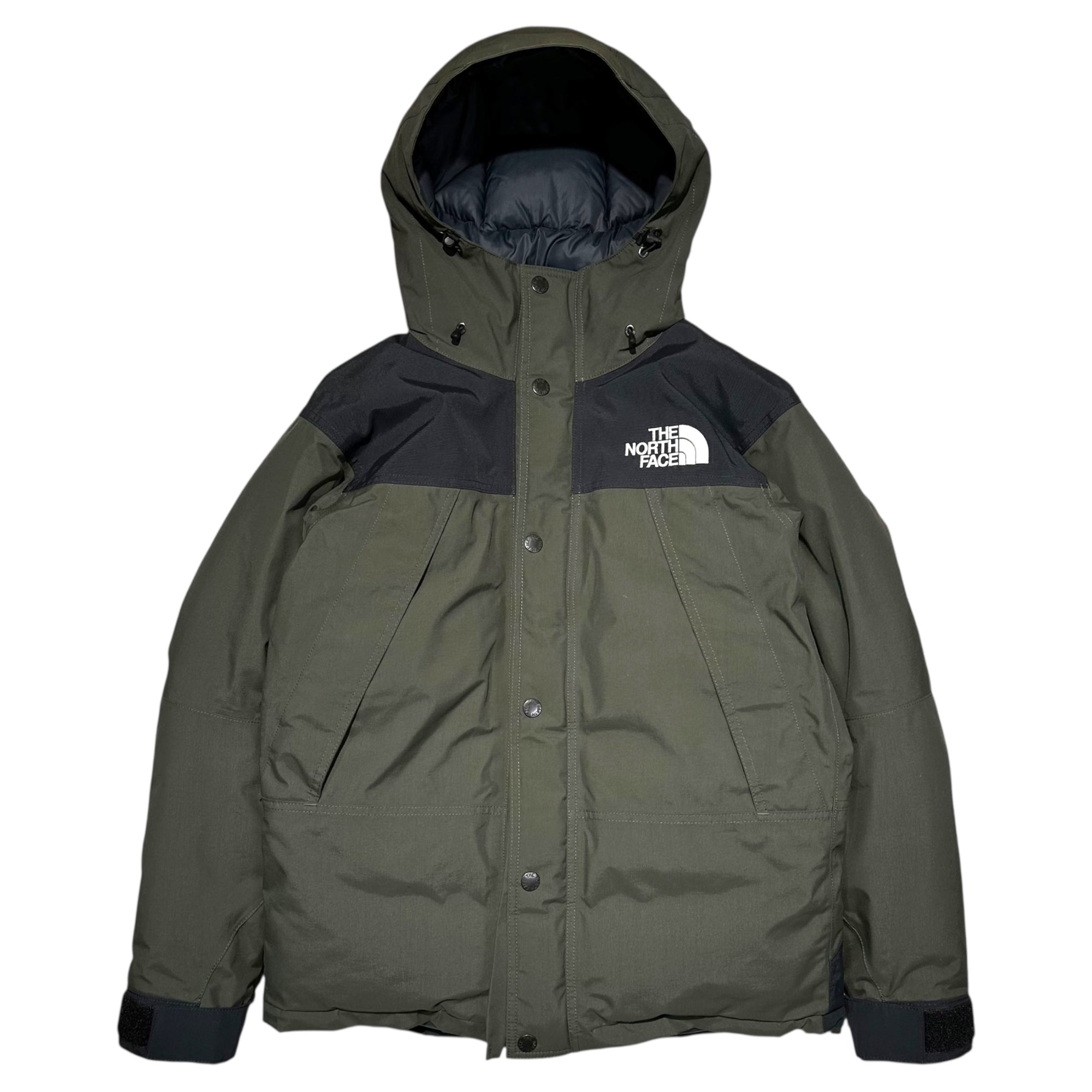 THE NORTH FACE(ノースフェイス) Mountain Down Jacket マウンテン ダウン ジャケット ND91737 S カーキ×ブラック アウトドア