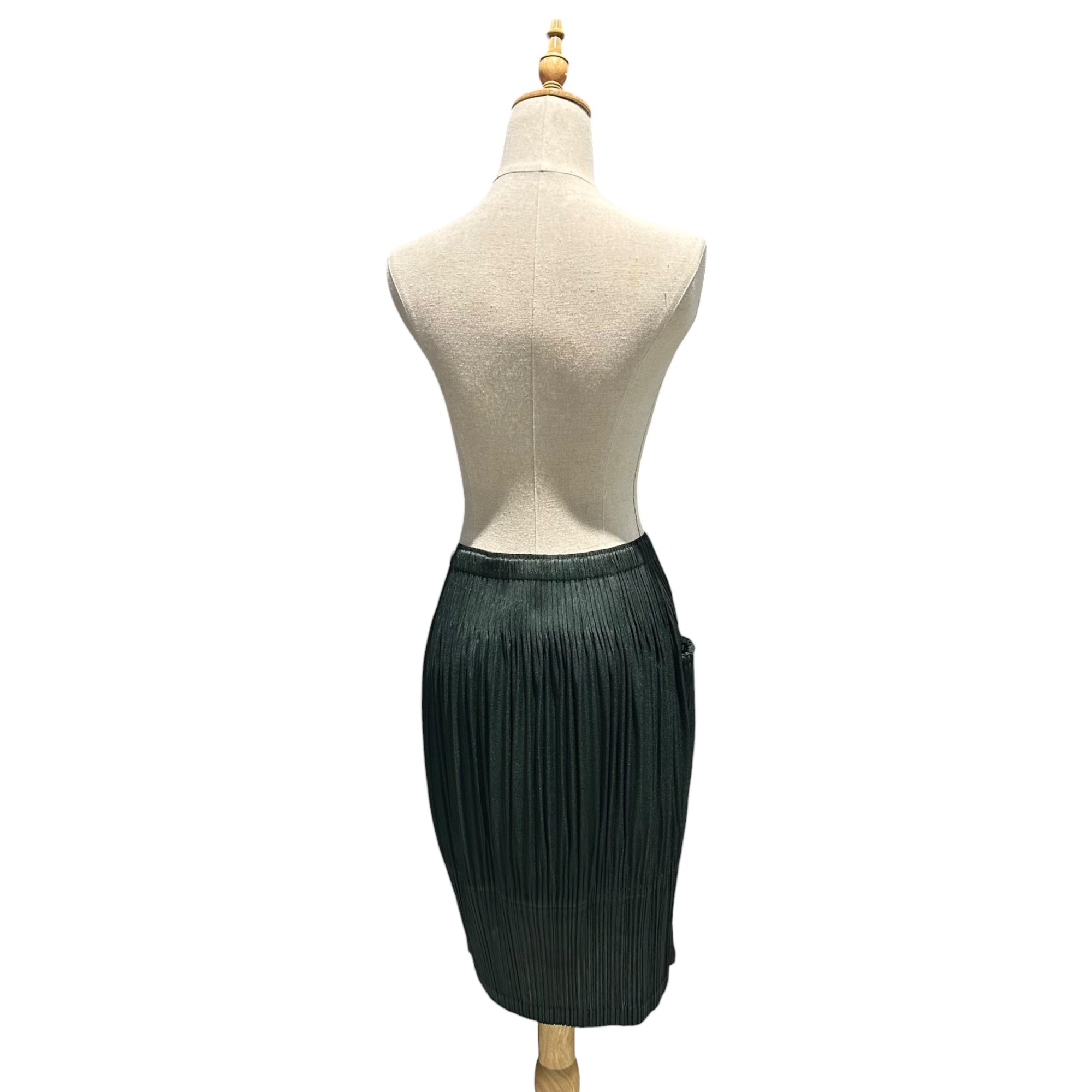 PLEATS PLEASE(プリーツプリーズ) 2008AW Gradient Pleated Skirt グラデーション プリーツ ひざ丈 スカート PP83-JG442 5 グリーン