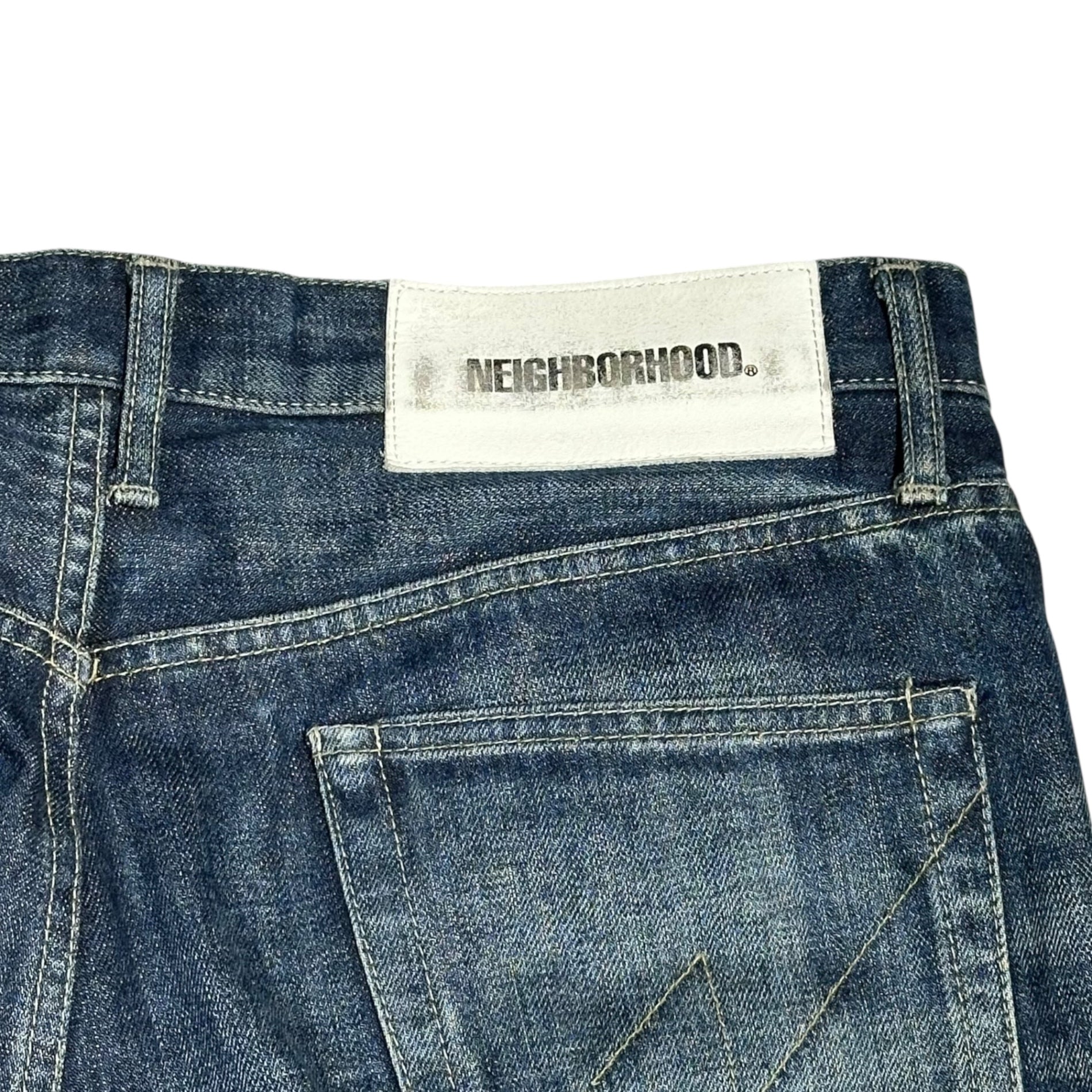 NEIGHBORHOOD(ネイバーフッド) 23SS WASHED DENIM DP MID PANTS ウォッシュド デニム パンツ 231XBNH-PTM05 L インディゴ ストレート