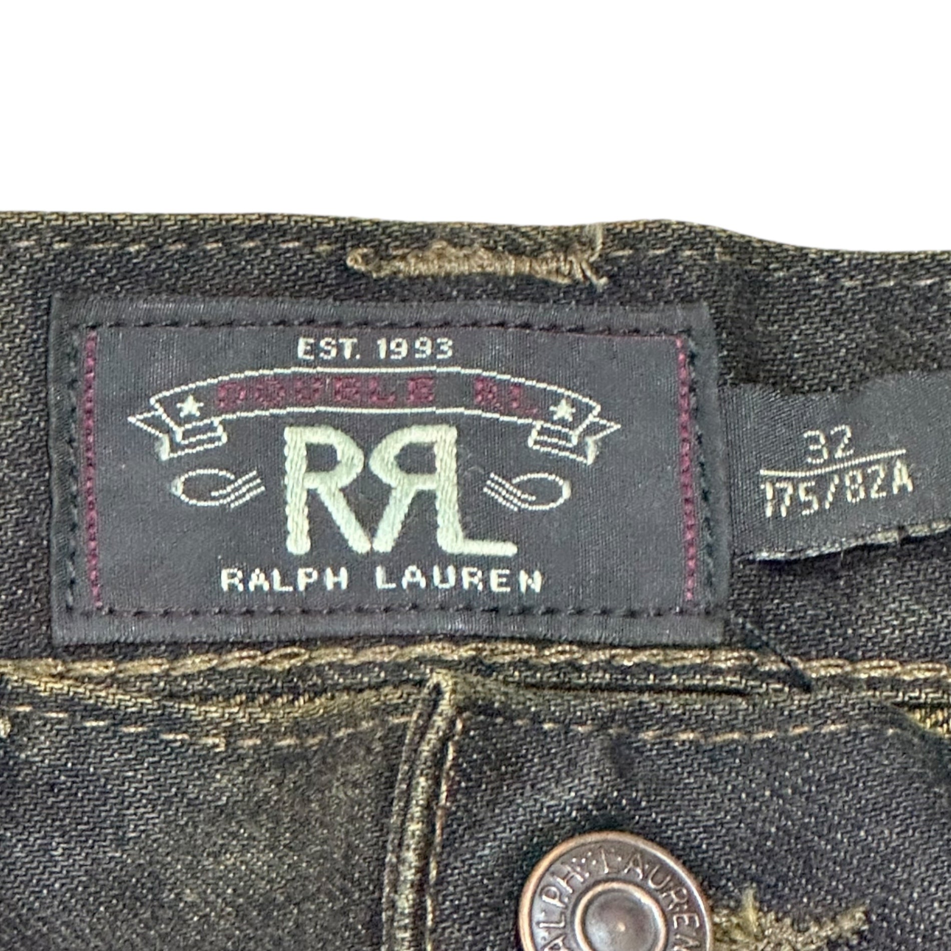 RRL(ダブルアールエル) Side Chimayo Stitch Black Denim Pants サイド チマヨ ステッチ ブラックデニムパンツ 4898512RUEMS 32 ブラック