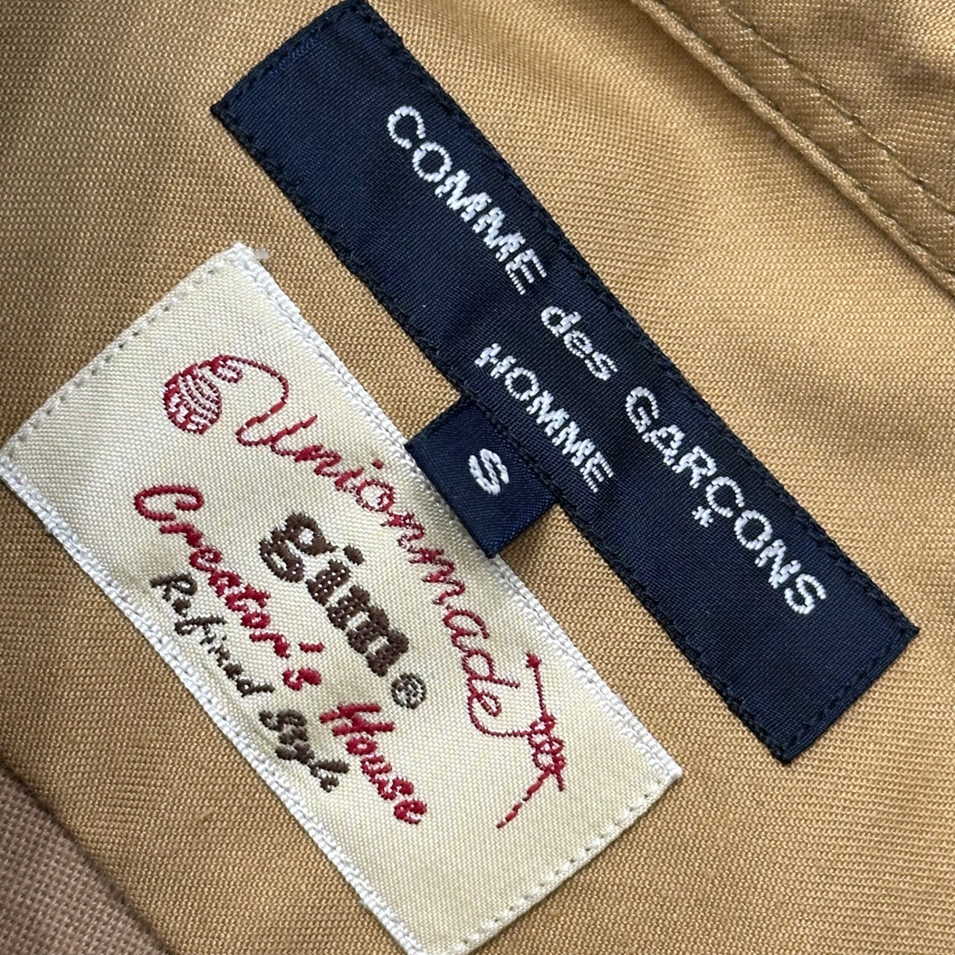 COMME des GARCONS HOMME(コムデギャルソンオム) 16AW gim Knit Corduroy Panel Work Shirt  ニット コーデュロイ 切替 ワークシャツ HR-B047 S ベージュ×グレー×ブラウン AD2016
