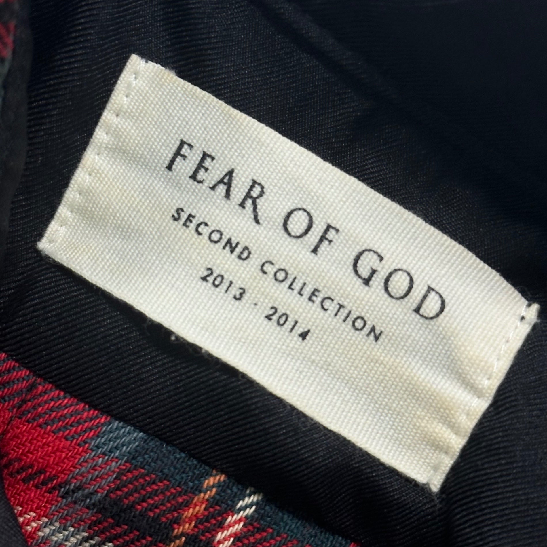 Fear of God(フィアオブゴッド) 2013-2014 second collection Back Zip Tartan Check shirt セカンドコレクション タータンチェック バックジップ シャツ S レッド×グリーン