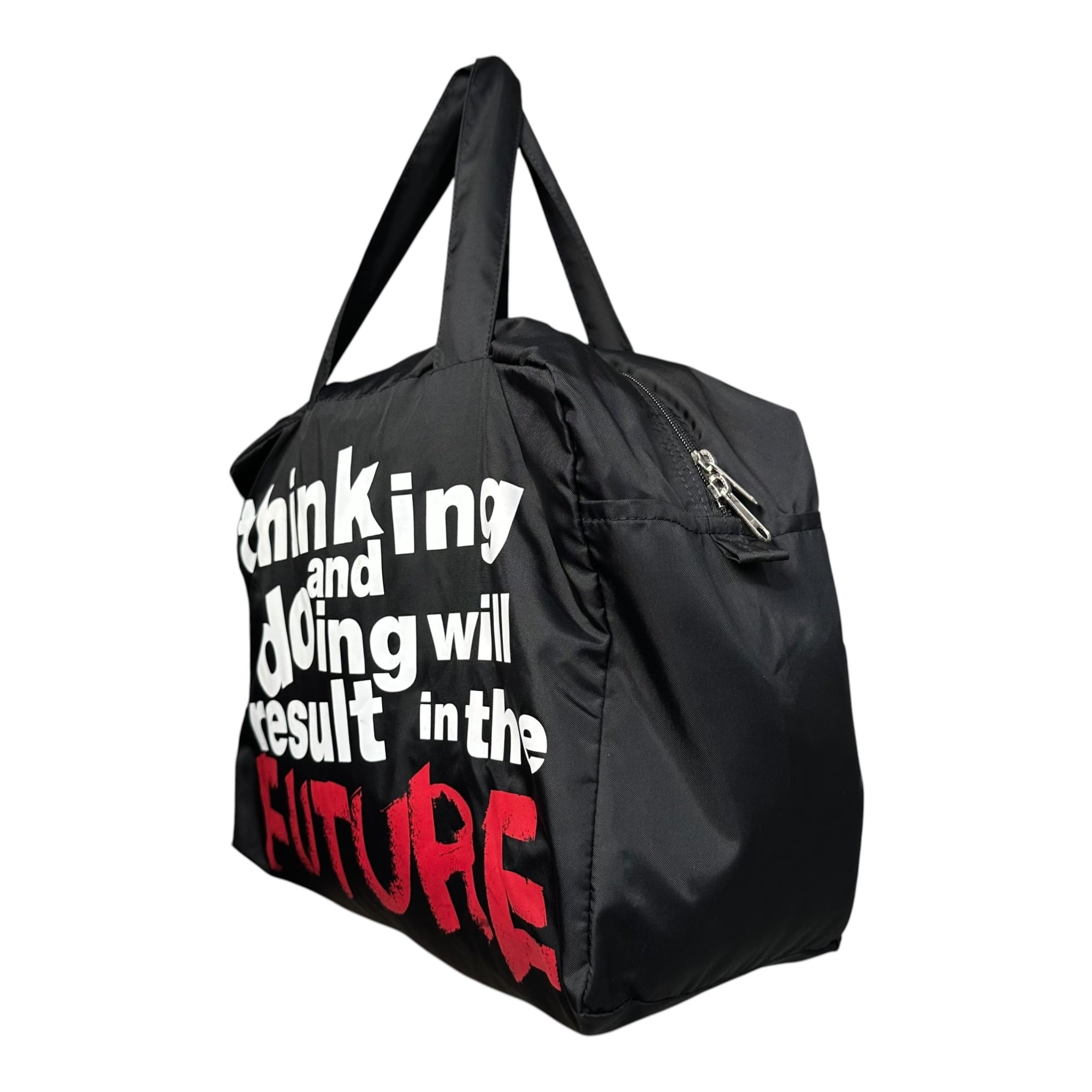 COMME des GARCONS(コムデギャルソン) FUTURE Printed Nylon Bag プリント ナイロン バッグ OE-K201 ブラック×ホワイト×レッド