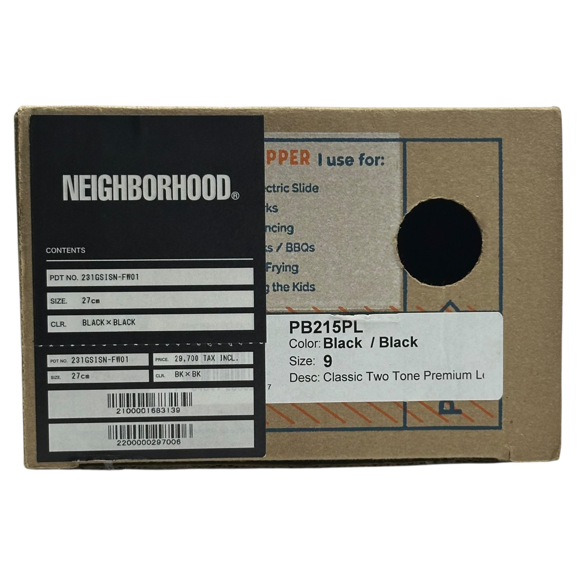 NEIGHBORHOOD×ISLAND SLIPPER(ネイバーフッド×アイランドスリッパ) 23SS NH X ISLAND SLIPPER.LEATHER SANDAL レザー サンダル 231GSISN-FW01 27cm ブラック コラボ