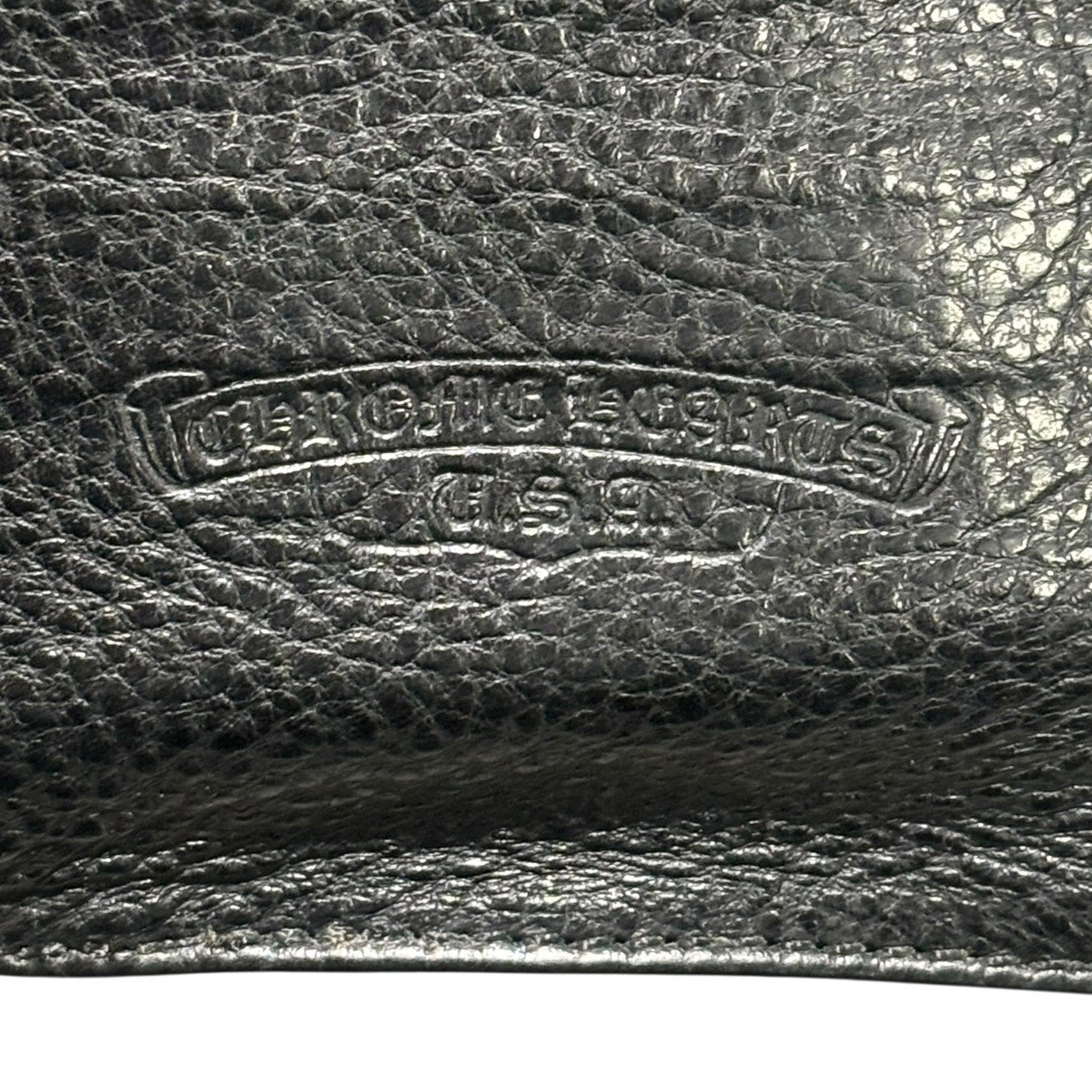 CHROME HEARTS(クロムハーツ) 1SNAP WALLET 1スナップ クロスボタン ウォレット ブラック 2つ折り財布 インボイス付
