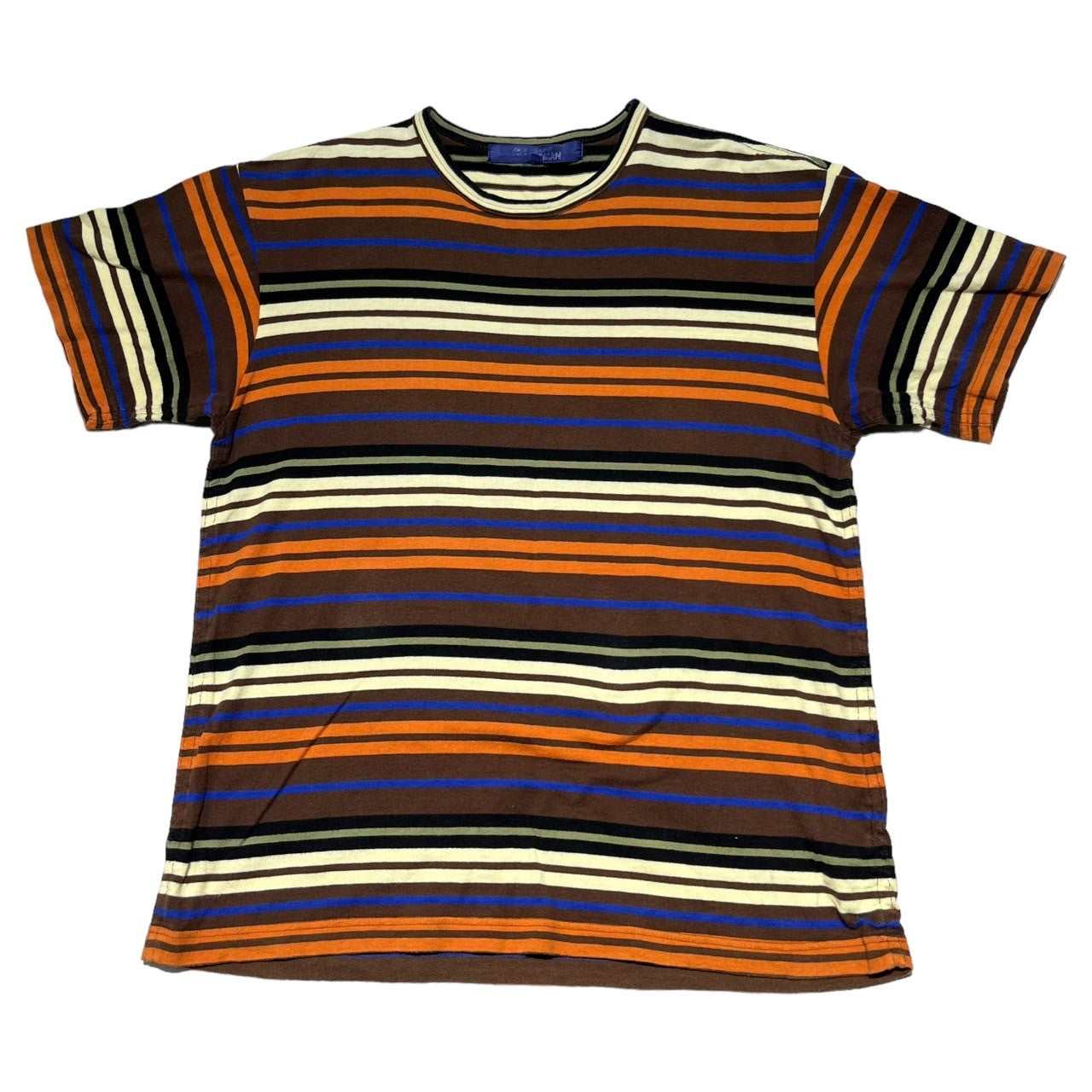 COMME des GARCONS JUNYA WATANABE MAN(コムデギャルソンジュンヤワタナベマン) 05SS multi-border T-shirt マルチ ボーダー Tシャツ WO-T024 M ブラウン AD2004