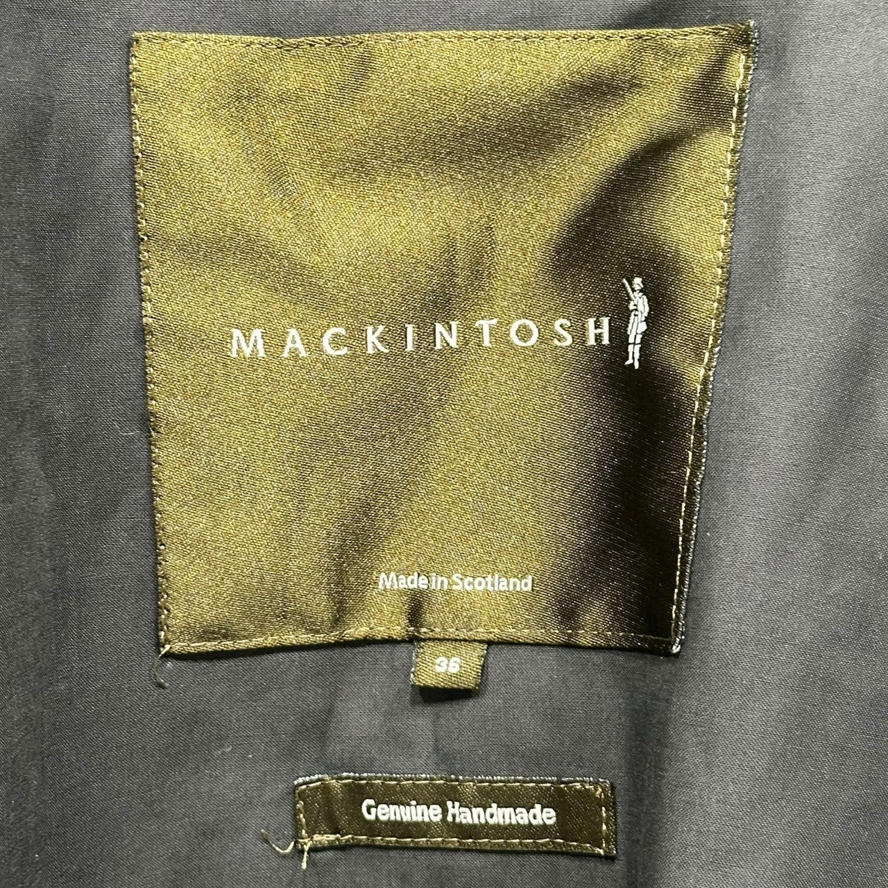 MACKINTOSH(マッキントッシュ) "Genuine Handmade" Stand Collar Rubber-Coated Coat ジェニュイン ハンドメイド ステンカラー ゴム引き コート 36(S程度) チャコールグレー
