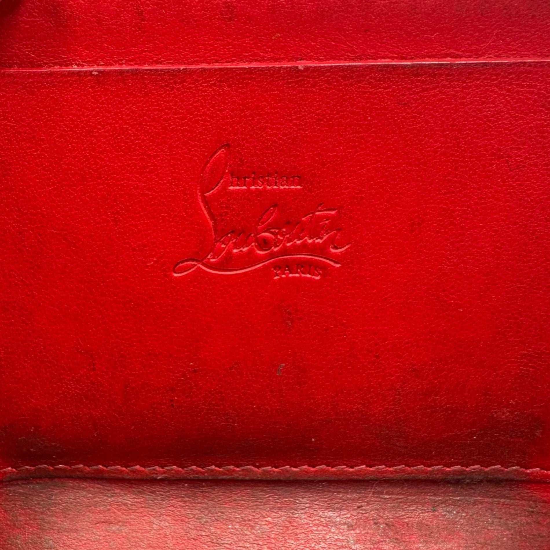 Christian Louboutin(クリスチャンルブタン) Spike Panettone Leather Coin Case スパイク パネトーネ レザー コインケース ブラック