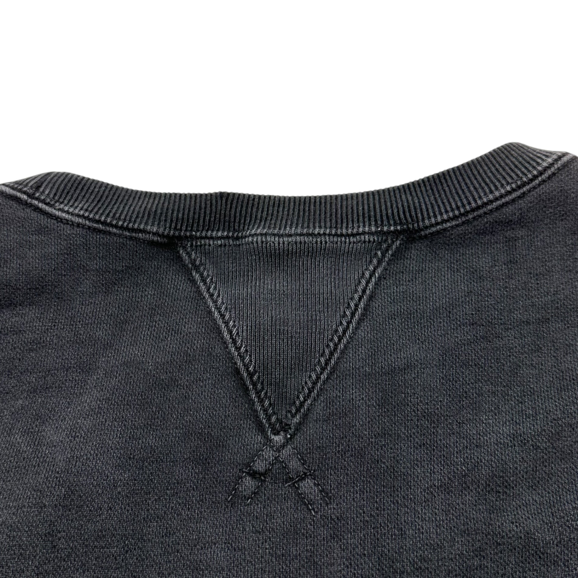 REMI RELIEF(レミレリーフ) Vintage-Washed Double V-Gusset Sweatshirt ヴィンテージ 加工 両Vガゼット スウェット M ブラック