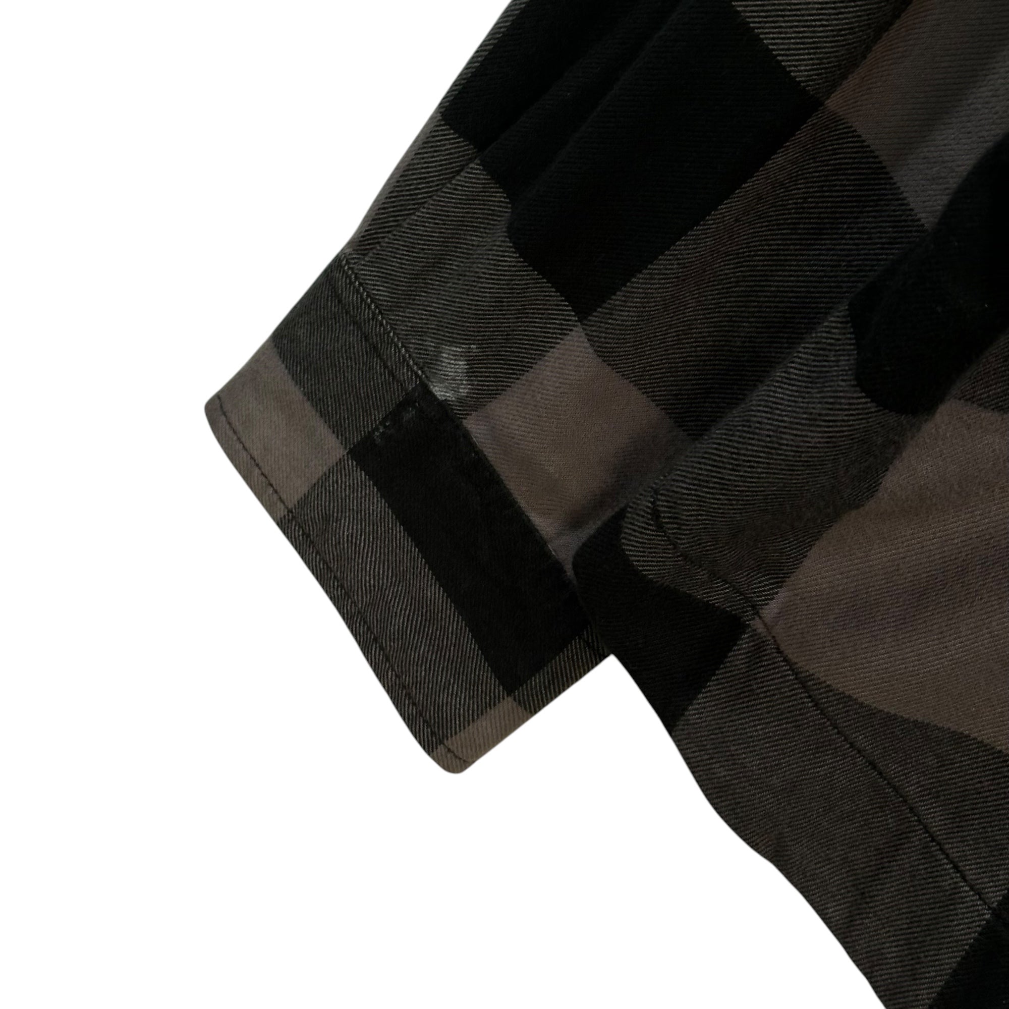 HARLEY DAVIDSON(ハーレーダビッドソン) Logo Patch Buffalo Check Shirt ロゴ ワッペン バッファロー チェック シャツ XL グレー