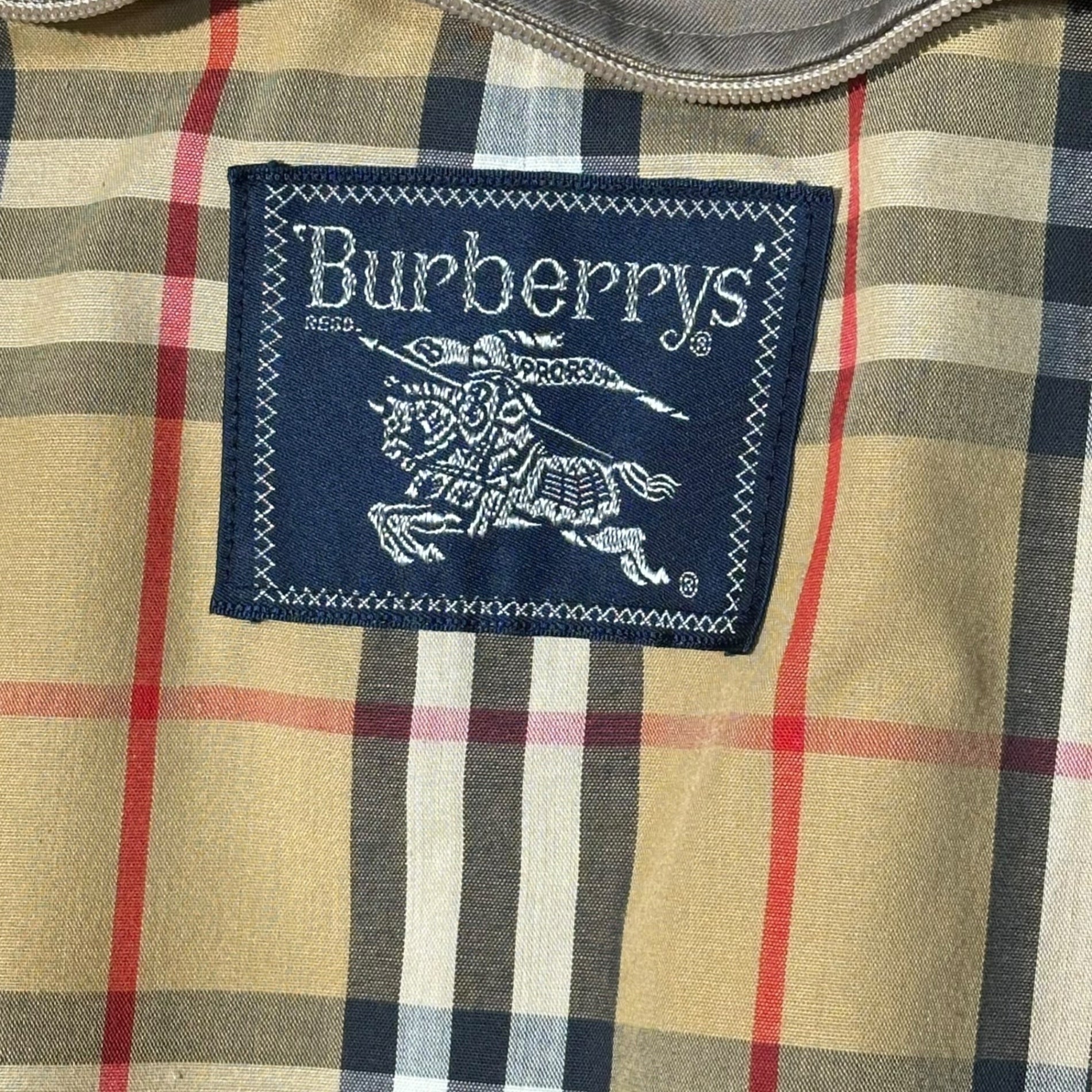 Burberry’s(バーバリーズ) 80's Nova Check Lining Stencil Collar Coat ノヴァチェック ライニング ステンカラー コート 170(ML程度) ベージュ 推定80年代 ヴィンテージ
