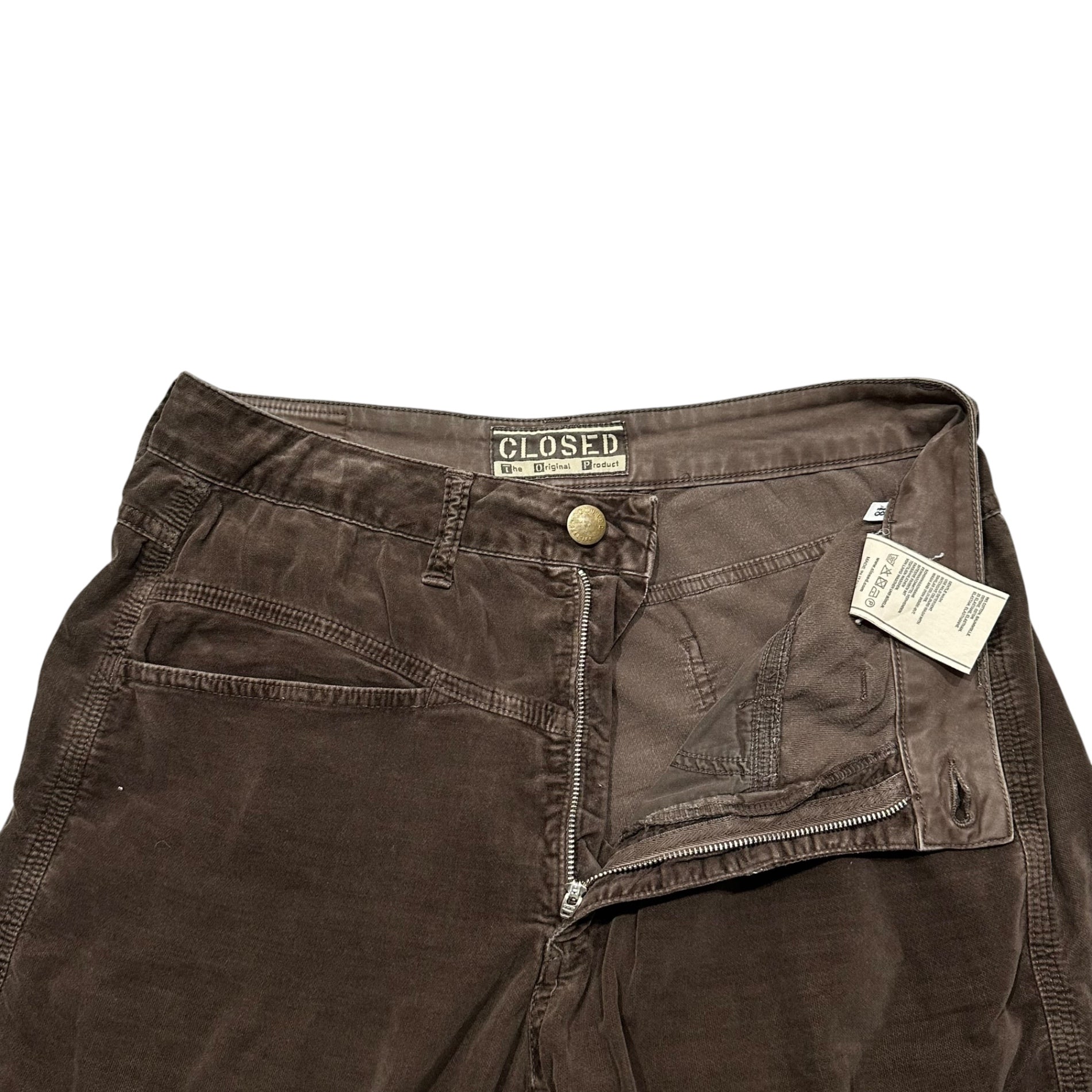 CLOSED(クローズド) 1980's Pedal Pusher Velour Pants ペダル プッシャー ベロア パンツ C88002 39M30 48(M) ブラウン Xポケット マリテ・バシェレリー/フランソワ・ジルボー 創設ブランド