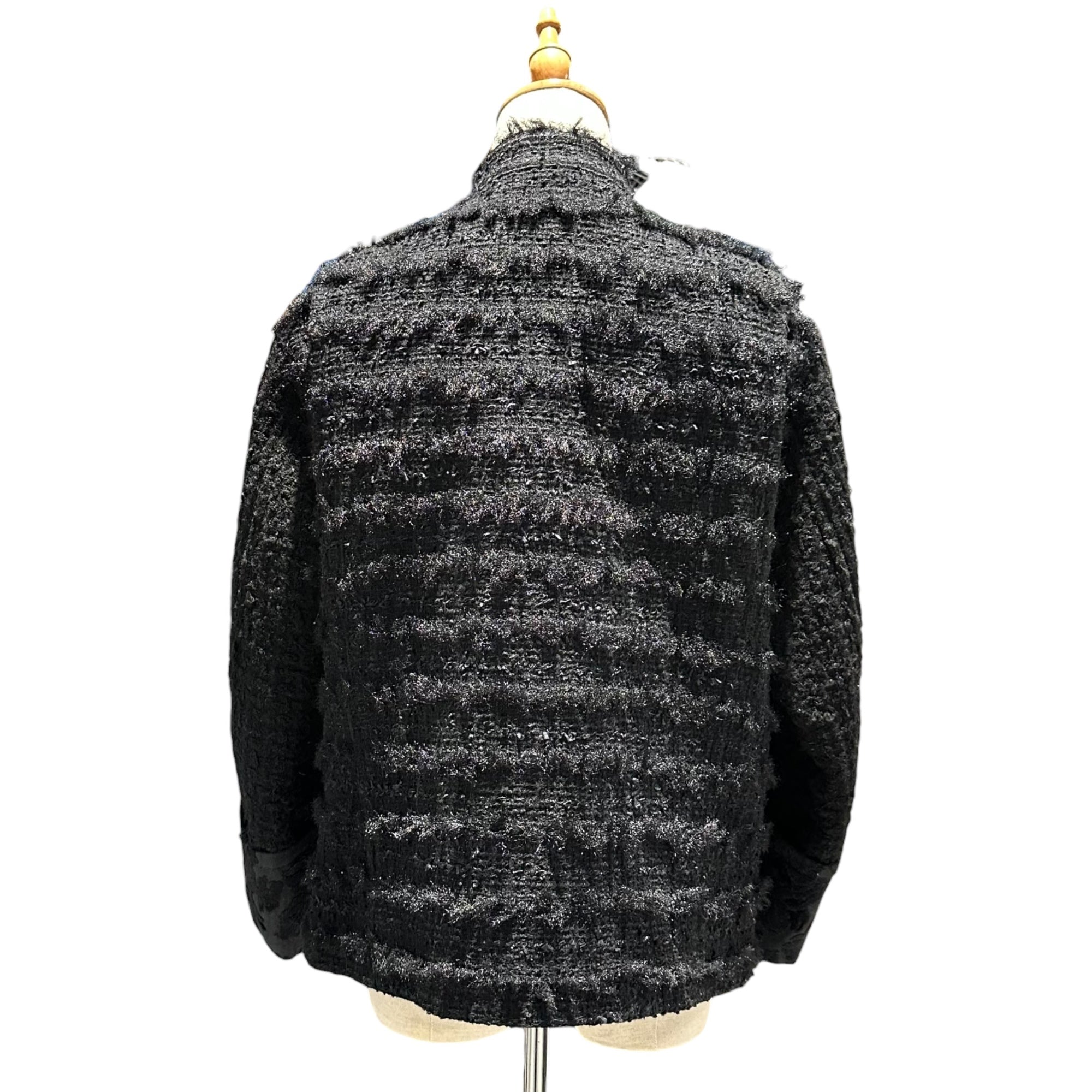 TAO(タオ) 23AW Double-Breasted Tweed Jacket ダブル ブレスト ツイード ジャケット TL-J002 ブラック AD2023 コムデギャルソン