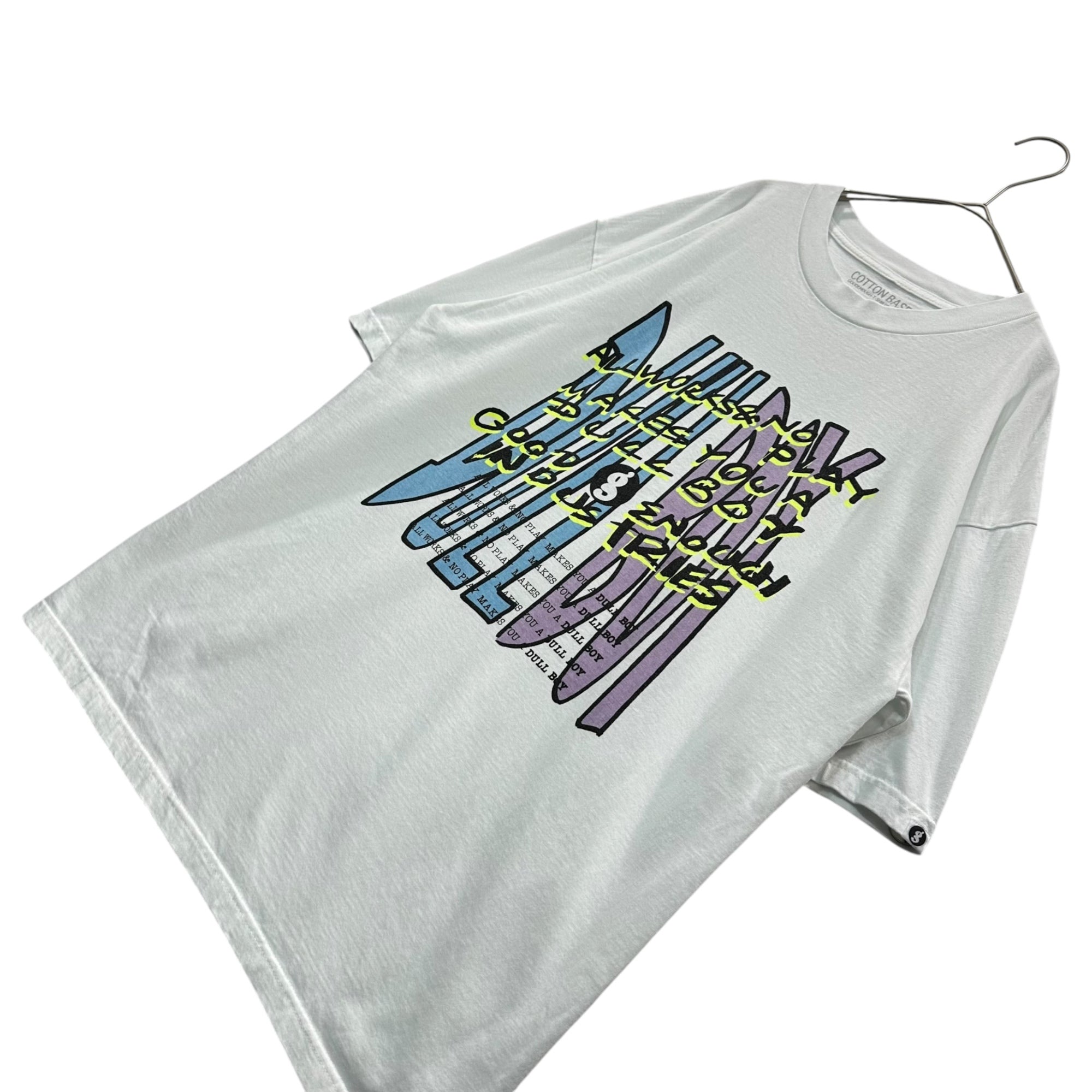 GOODENOUGH(グッドイナフ) 2007's cotton base DULL BOY TEE S/S T-shirt半袖 Tシャツ L ホワイト×マルチカラー