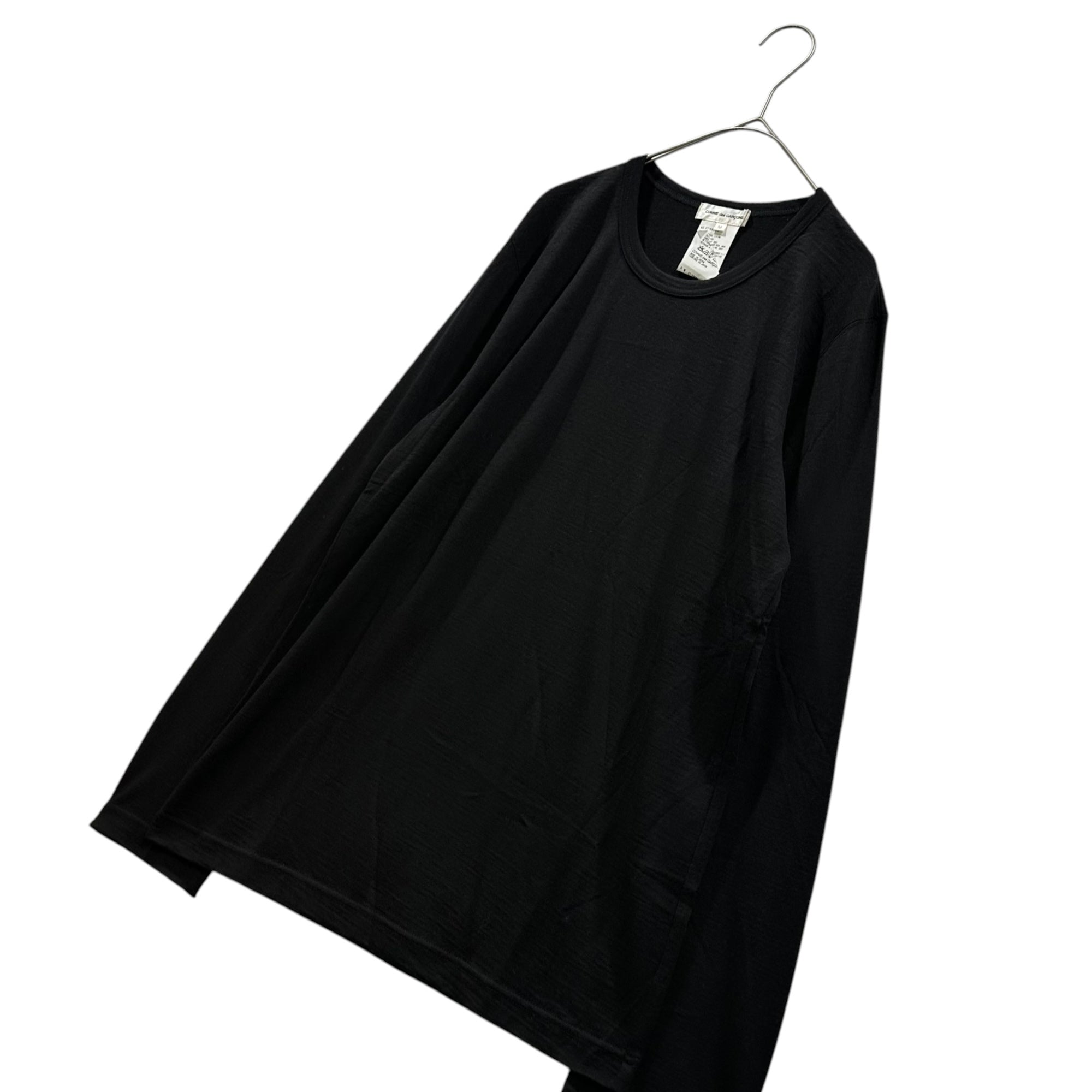 COMME des GARCONS(コムデギャルソン) 1998AW Wool L/S T-Shirt ウール 長袖 カットソー ET-03001M M ブラック AD1998 90's 90年代 ヴィンテージ
