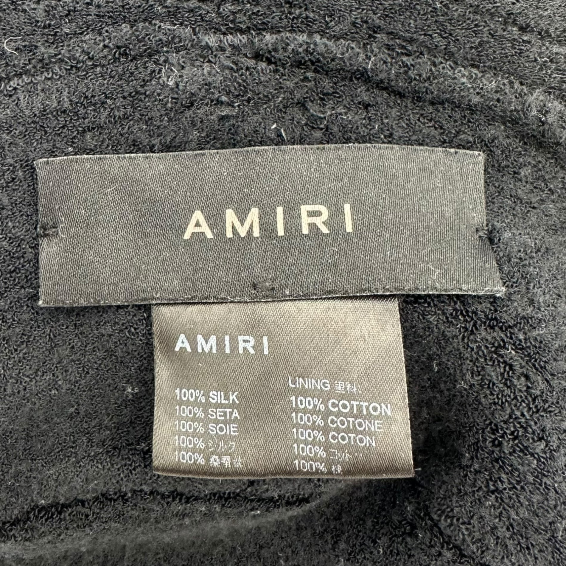 AMIRI(アミリ) BANDANA REVERSIBLE BUCKET HAT バンダナ リバーシブル バケット ハット グレー×ブラック シルク