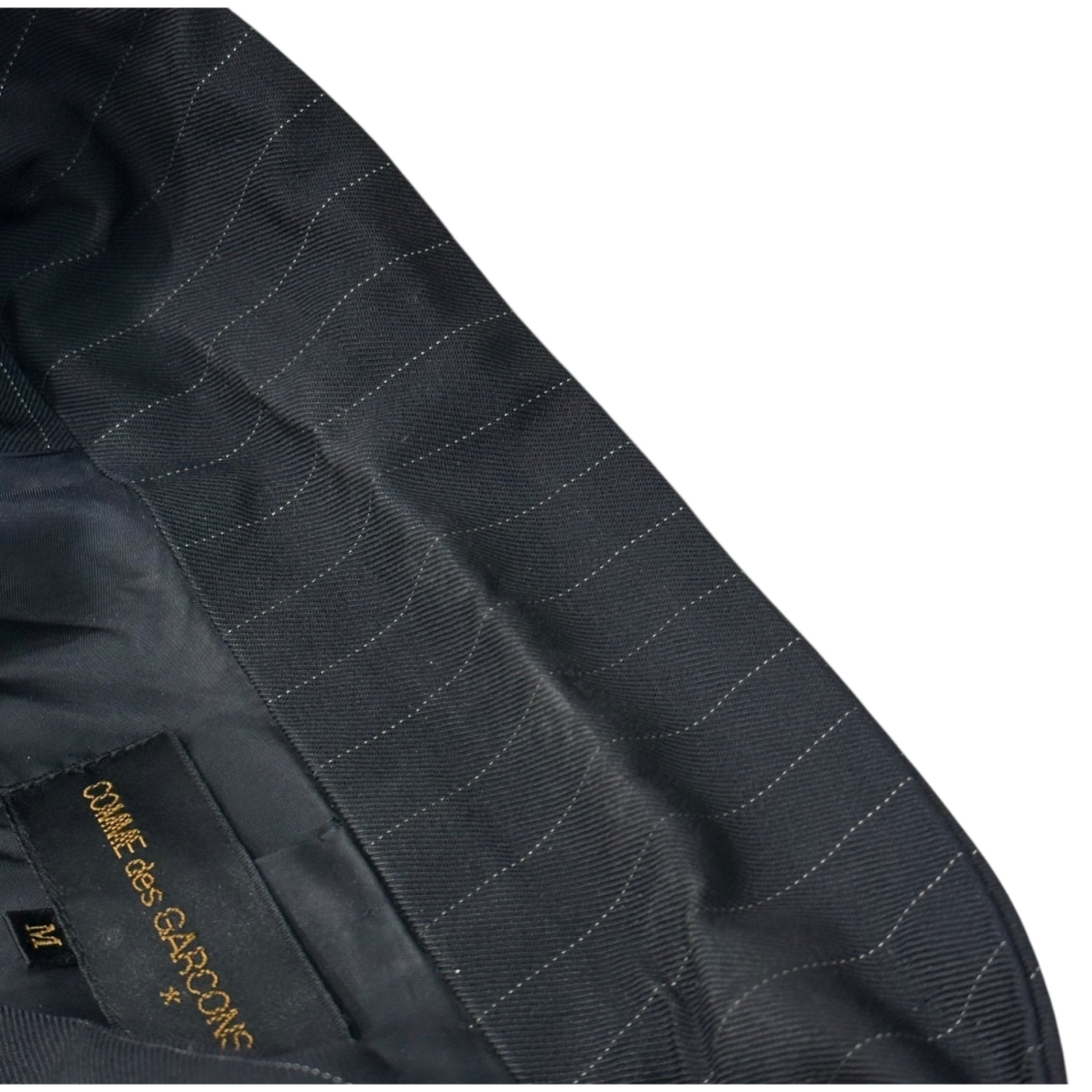 COMME des GARCONS(コムデギャルソン) 92aw  Modified striped 3B tailored jacket 変形 ストライプ 3B テーラードジャケット GJ-11007M M ダークネイビー AD1992