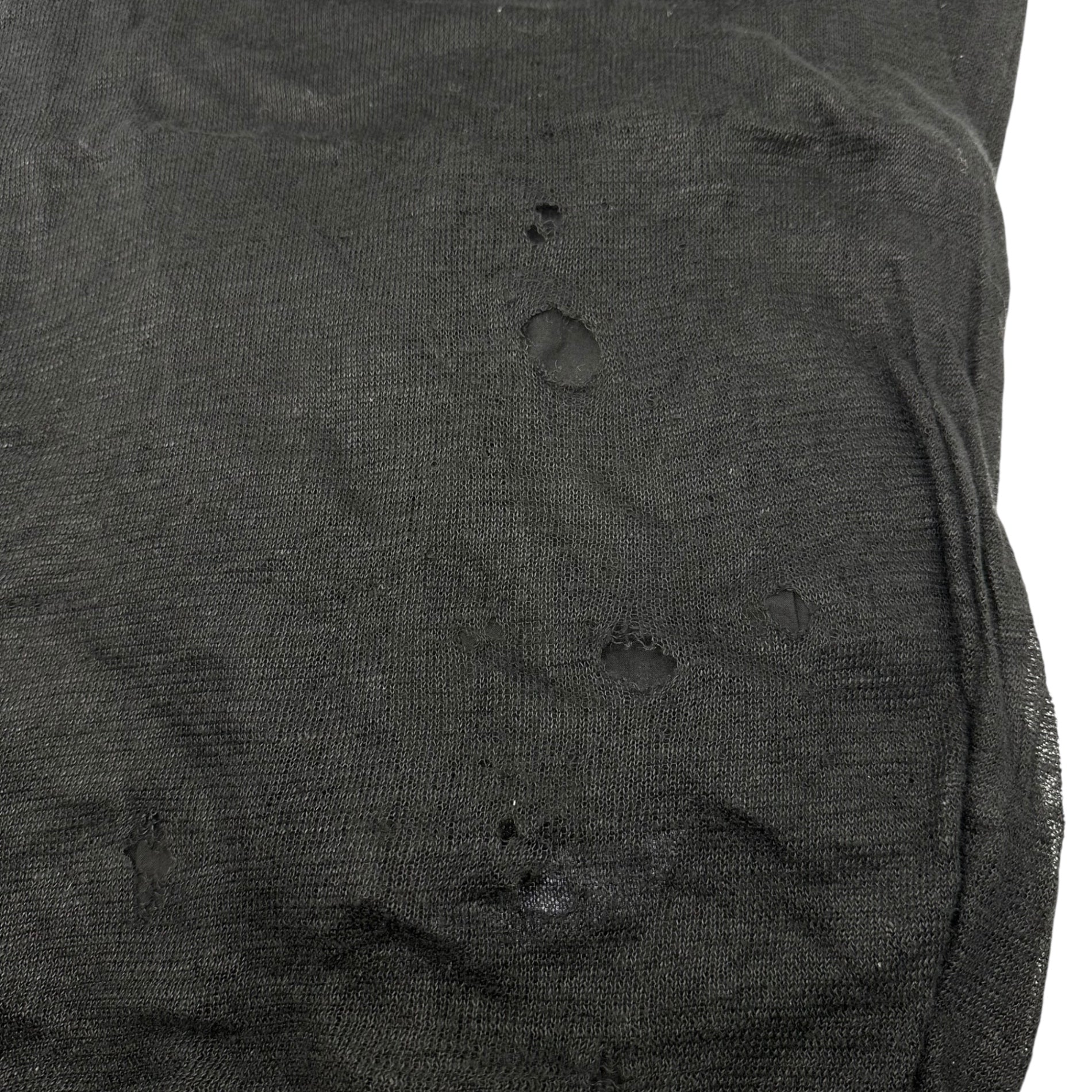 Y's(ワイズ) Layered Mesh Sleeveless T-Shirt レイヤード メッシュ ノースリーブ カットソー 3 ブラック リネン コットン