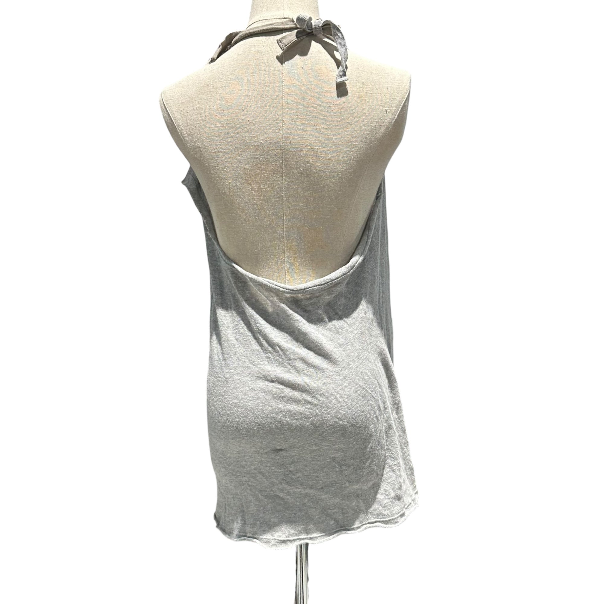 YOHJI YAMAMOTO+NOIR(ヨウジヤマモトプリュスノアール) 08SS Asymmetrical Knit Camisole アシンメトリー ニット キャミソール NM-T43-061 2 グレー×ベージュ タンクトップ