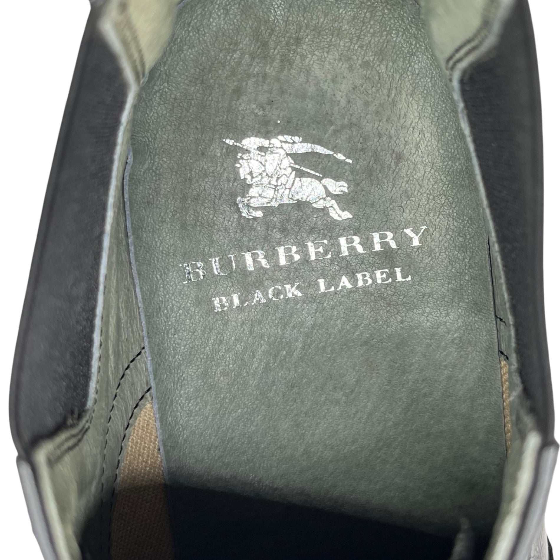 BURBERRY BLACK LABEL(バーバリーブラックレーベル) Wingtip chukka side gore boots ウィング チップ サイドゴア ブーツ SY3017 26cm ブラック