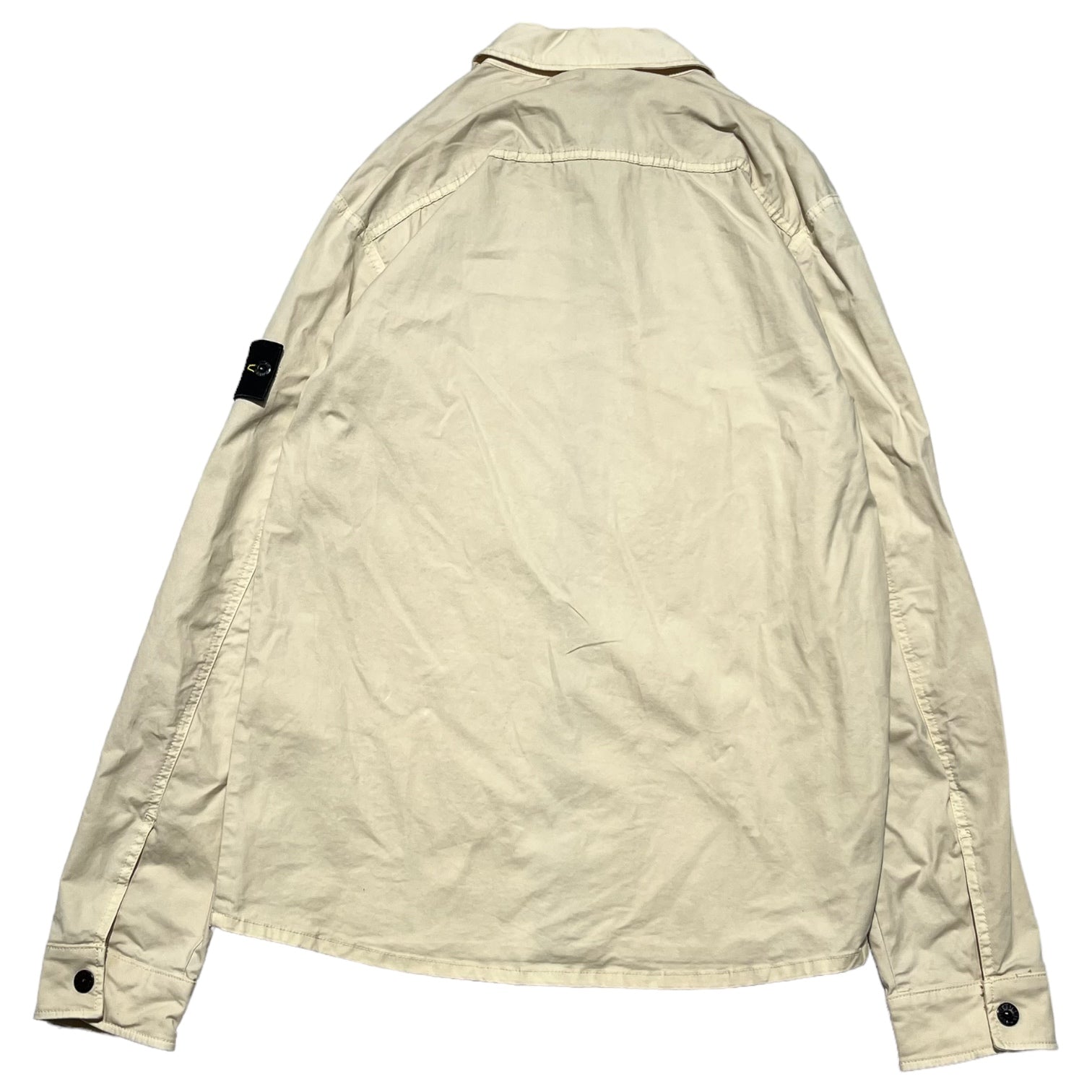 STONE ISLAND(ストーンアイランド) 20SS 2 POCKET OVERSHIRT 2ポケット オーバーシャツ ジップアップ ナイロンジャケット 721510207 S アイボリー