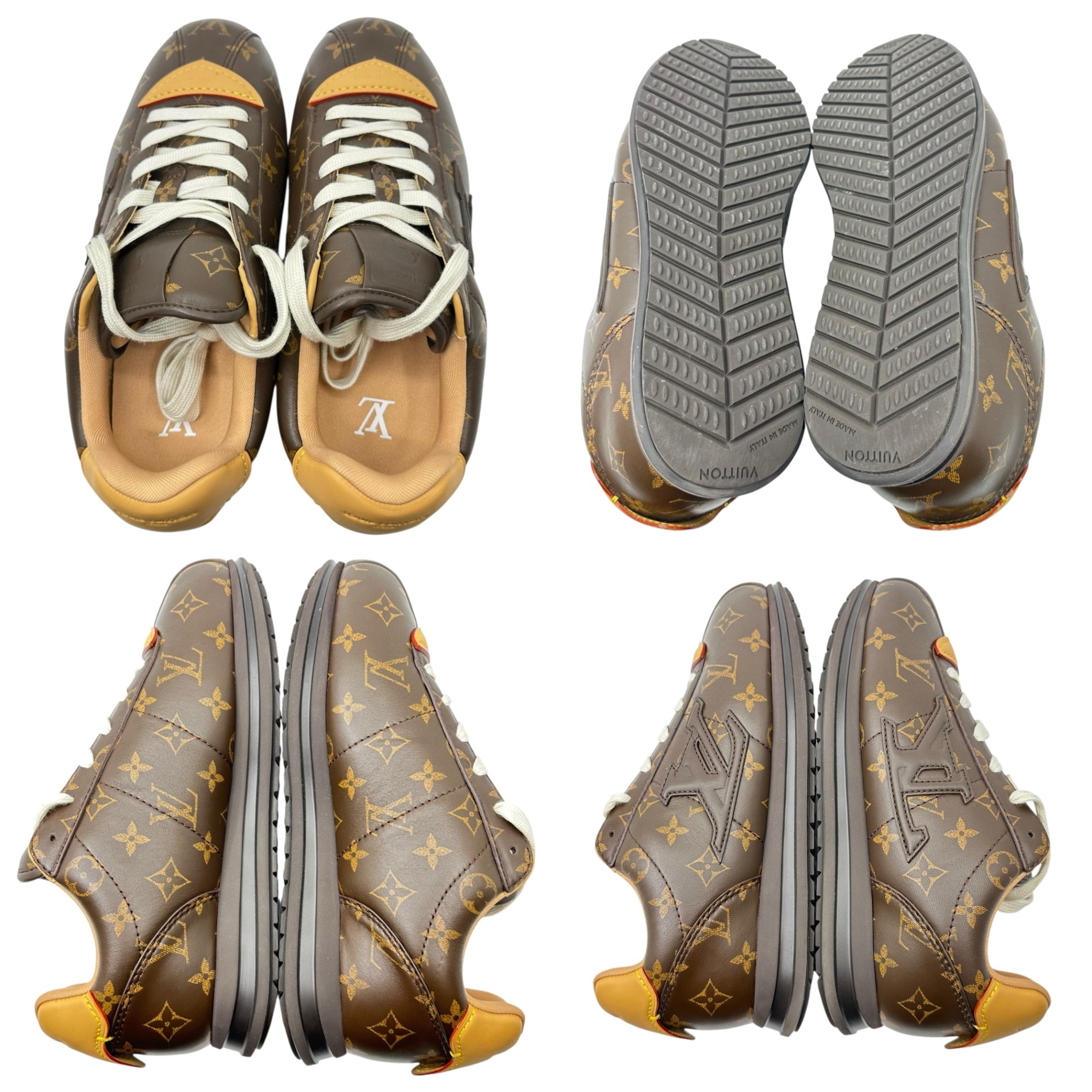 LOUIS VUITTON(ルイヴィトン) 25AW × NIGO Butter Soft Monogram ニゴー バター ソフト モノグラム スニーカー 1AIKVF 8(26.5cm程度) ブラウン 現行品
