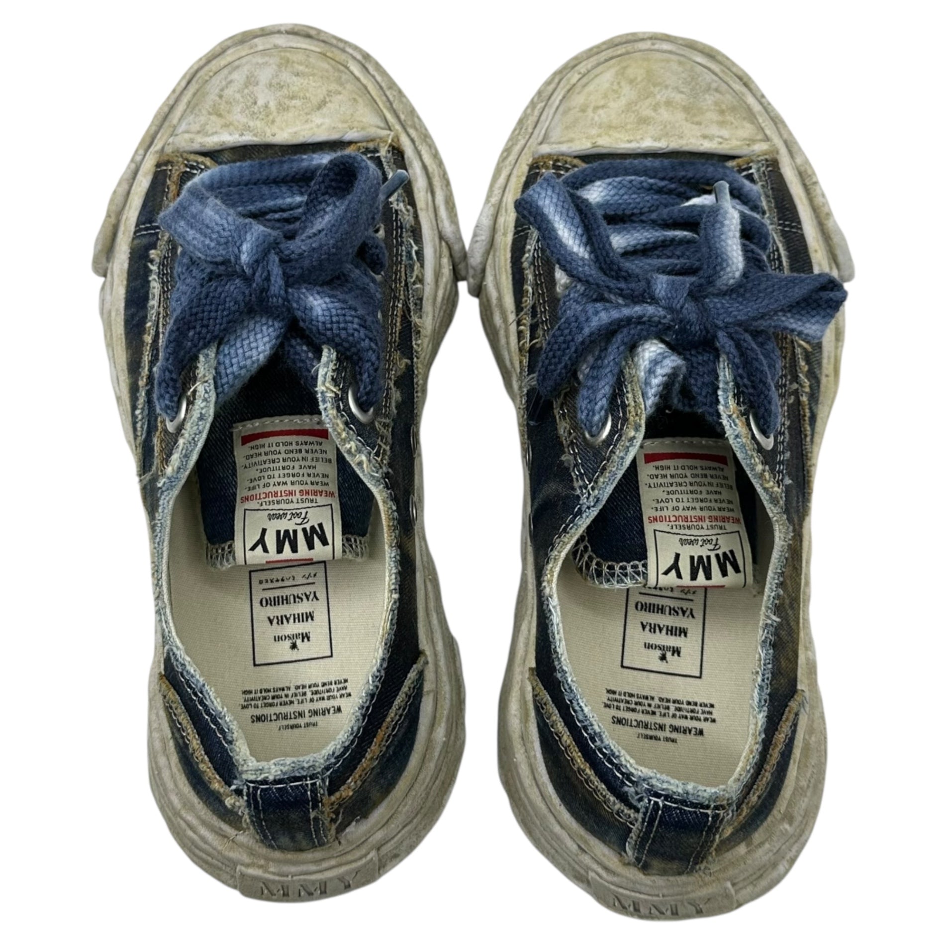 Maison MIHARA YASUHIRO(メゾンミハラヤスヒロ) PETERSON 23 ORIGINAL SOLE WASHED DENIM LOW-TOP SNEAKER  ピーターソン23 オリジナルソール ウォッシュ加工デニム A13FW714 39(24.5cm) インディゴ
