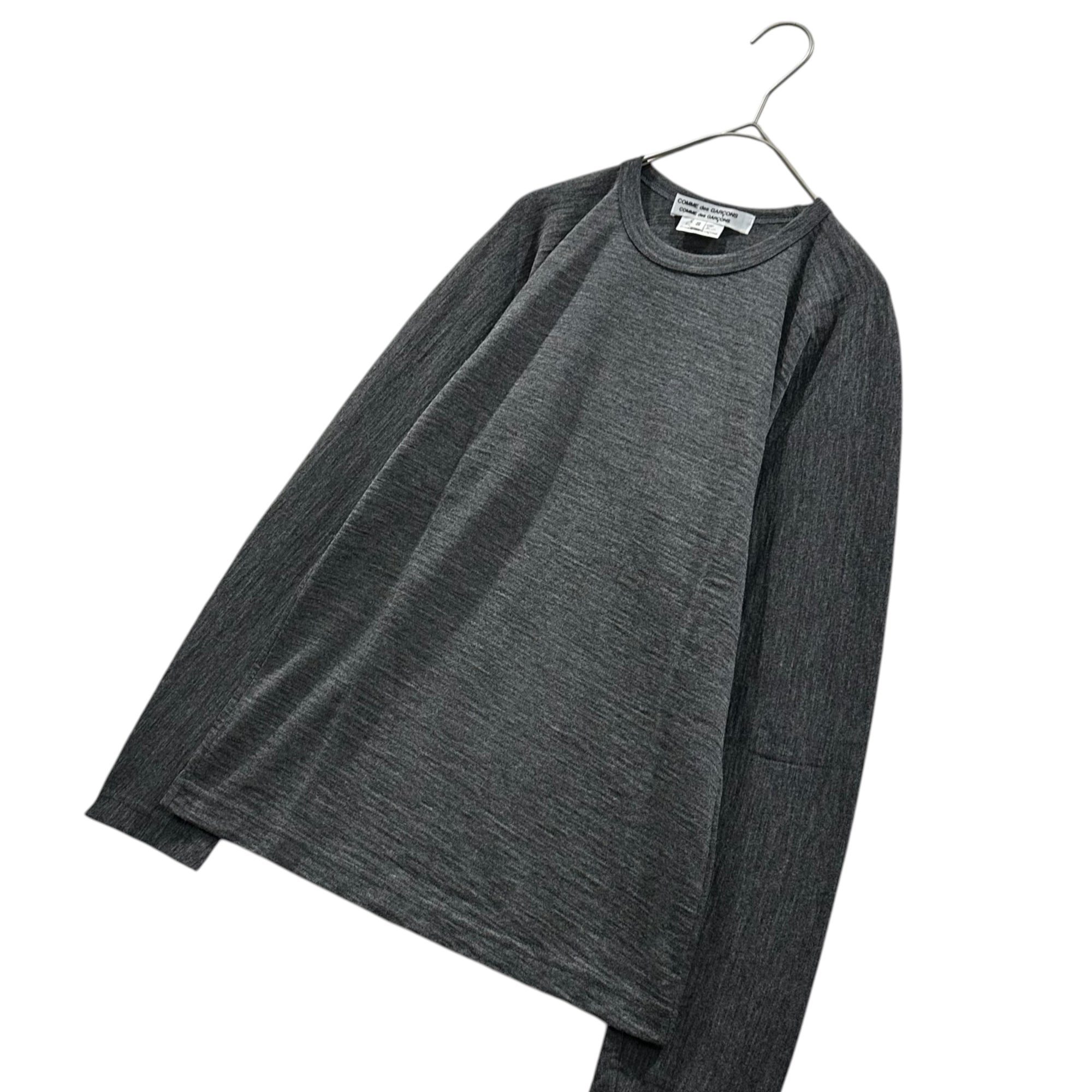 COMME des GARCONS COMME des GARCONS(コムデギャルソンコムデギャルソン) 2006AW Wool L/S T-Shirt ウール 長袖 カットソー RR-T015 S グレー AD2006 00's