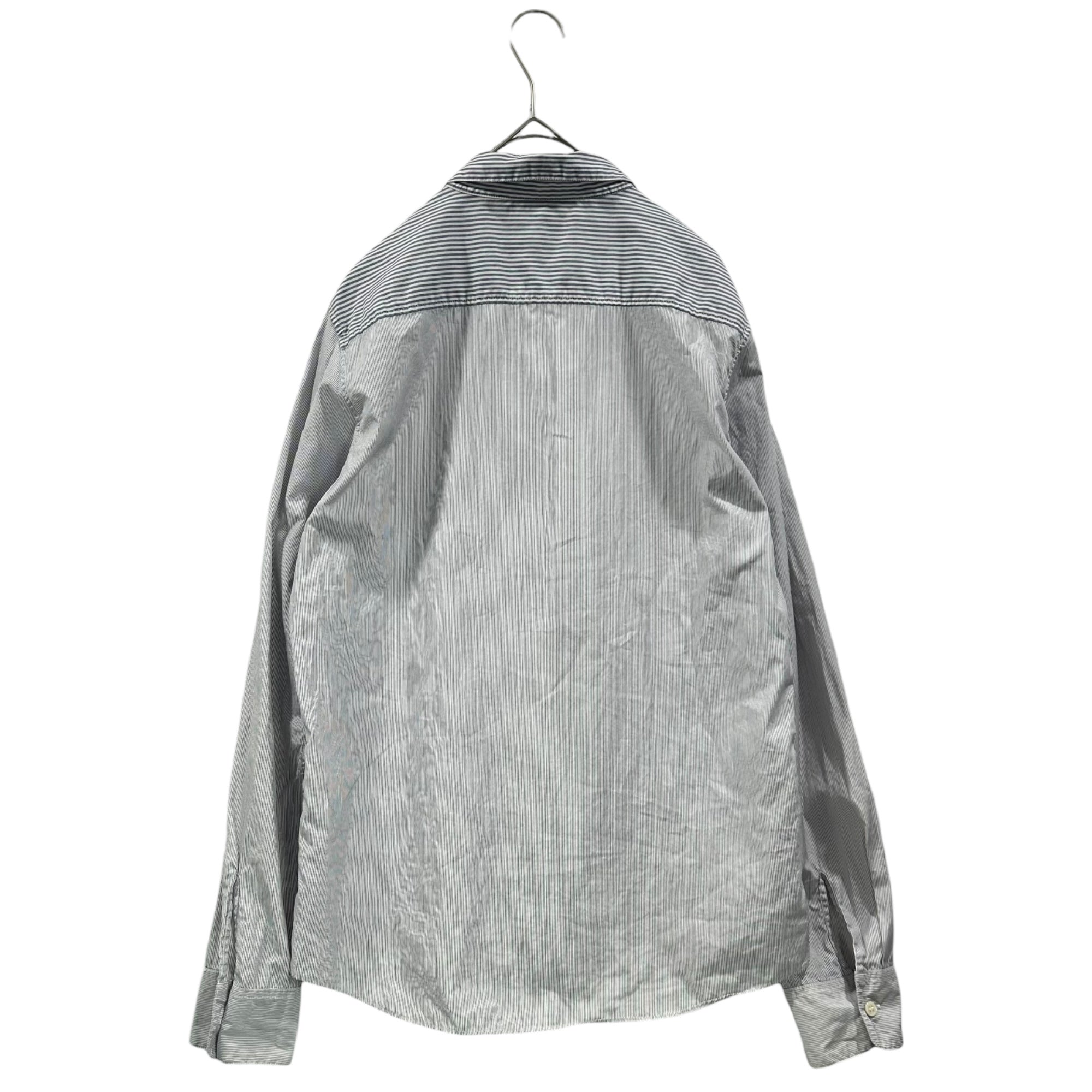 A.P.C.(アーペーセー) Switch Stripe Pullover Shirt 切替 ストライプ プルオーバー シャツ M ライトブルー×ホワイト