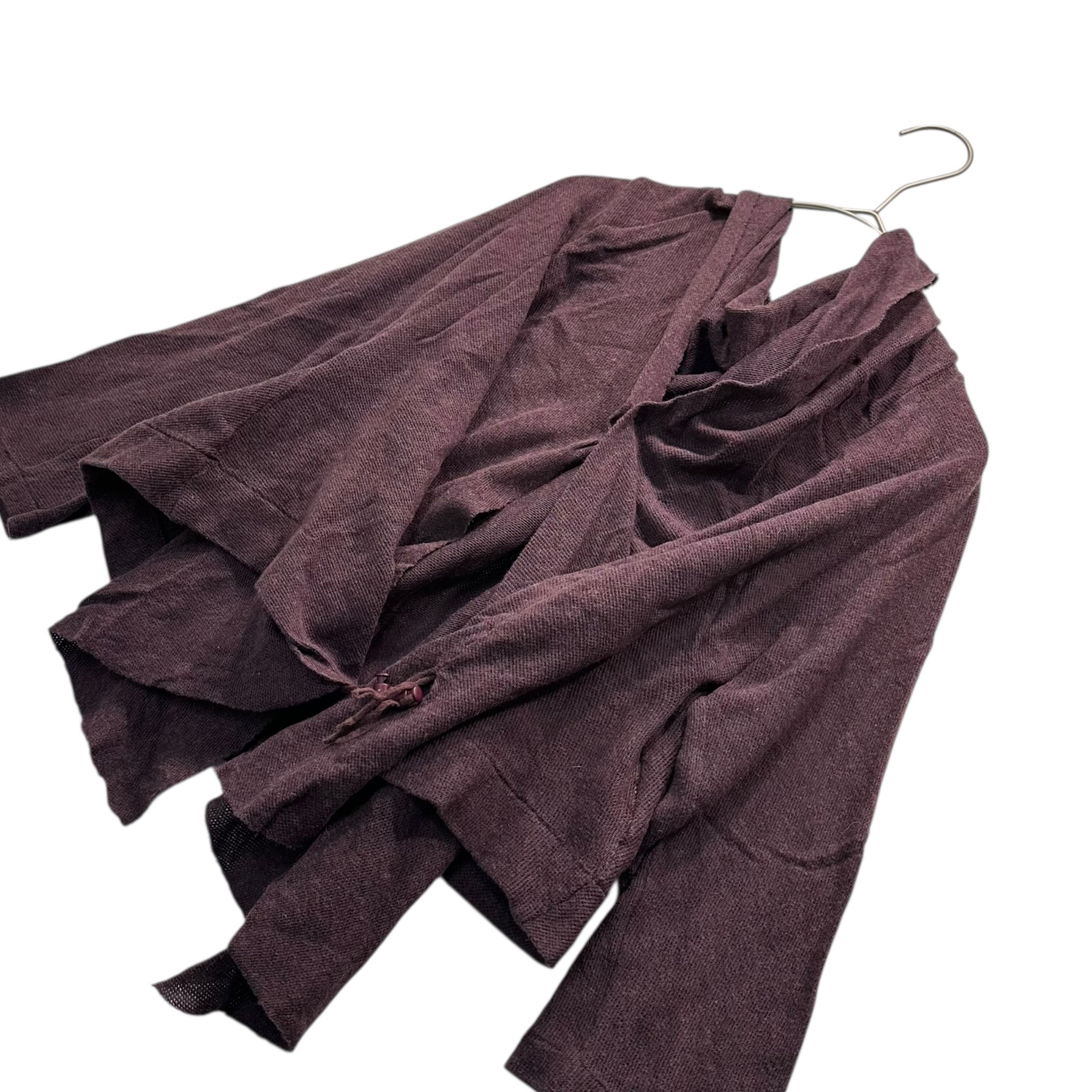 Y's(ワイズ) 00's Waist Drawstring Knit Bolero Cardigan ウエスト ドローコード ニット ボレロ カーディガン 3 ボルドー