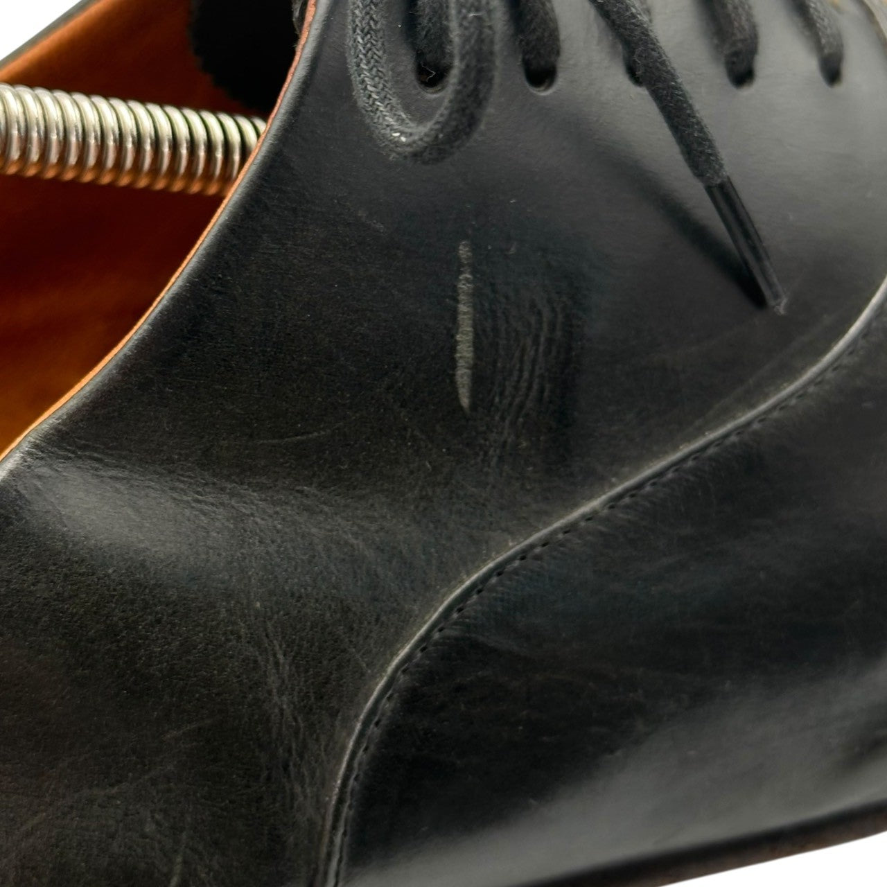 凸&凹(デコアンドボコ) Cap-toe leather shoes  キャップトゥ レザー シューズ 26cm ブラック 革靴 ストレート
