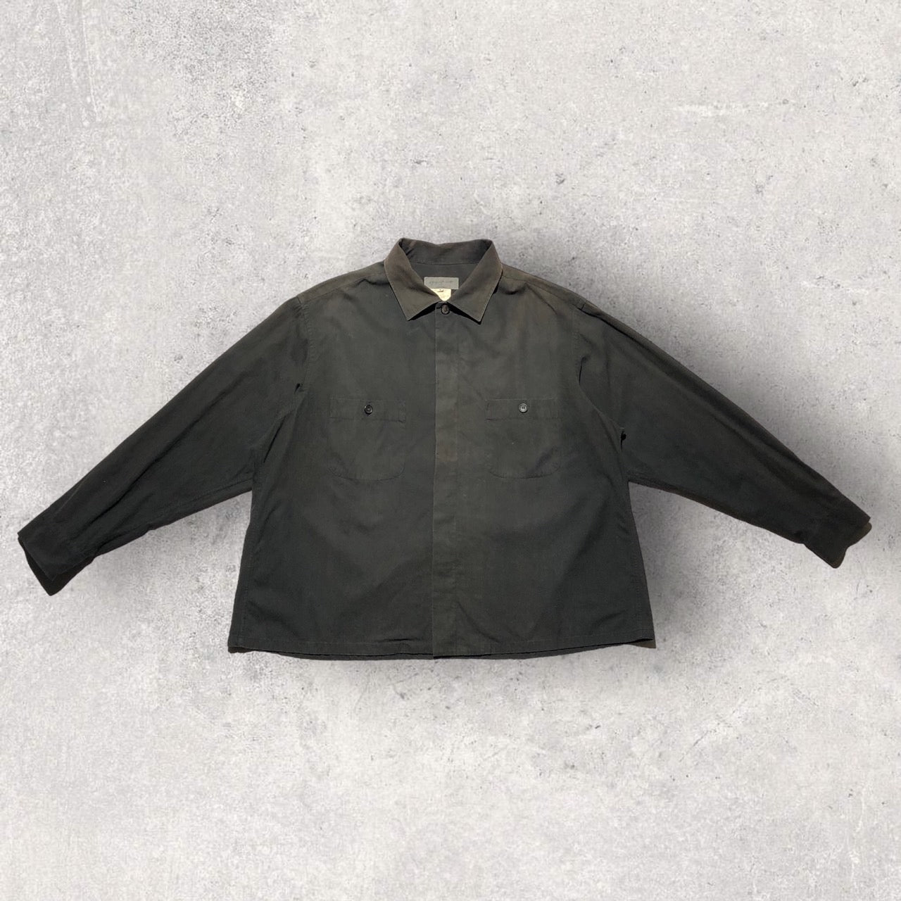 YOHJI YAMAMOTO POUR HOMME(ヨウジヤマモトプールオム) 90'sダブルポケットオープンカラーシャツ S ブラック