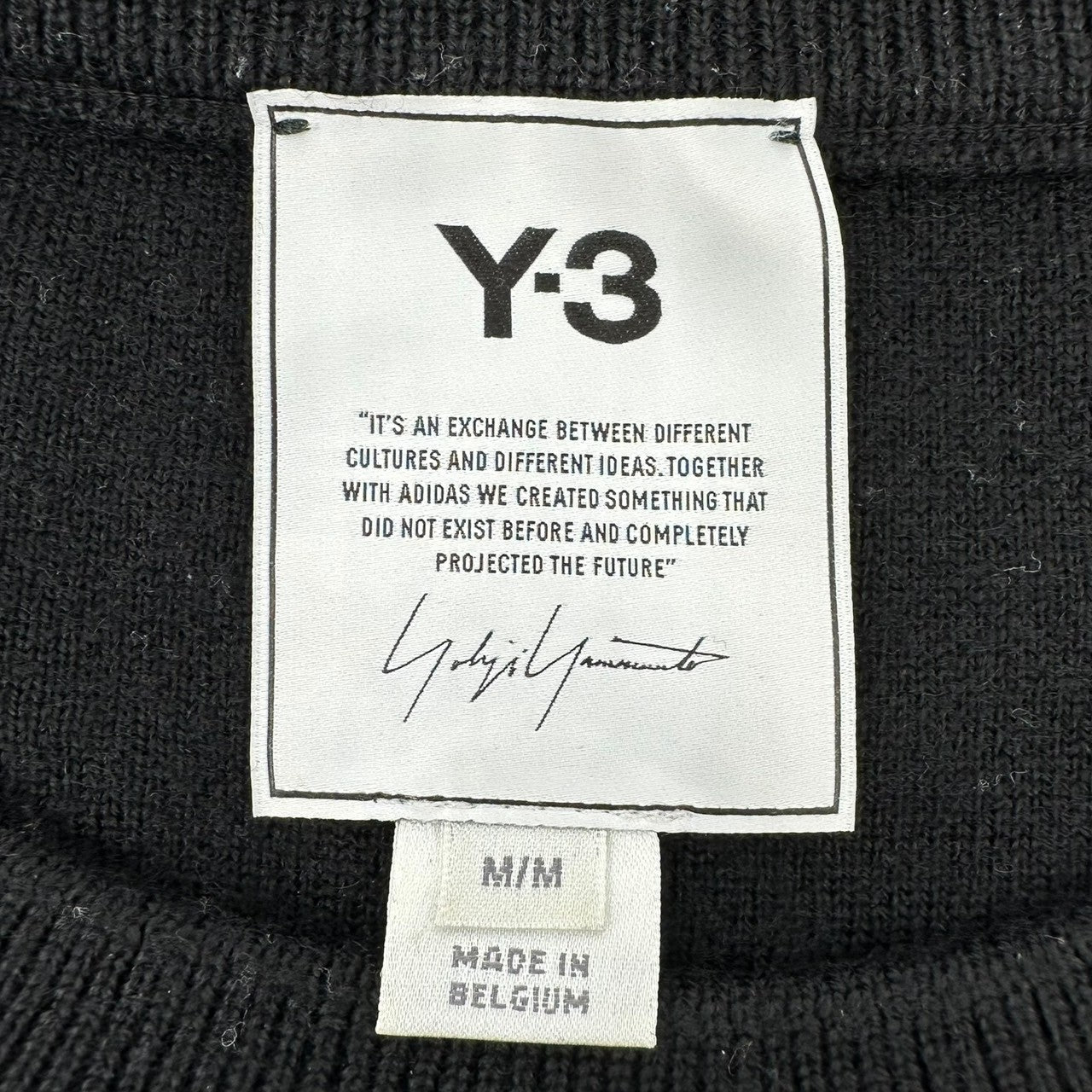 Y-3(ワイスリー) 20SS M CLASSIC KNITTED TEE バック ロゴ クラシック ニット 半袖 Tシャツ FN3382 Ｍ ブラック