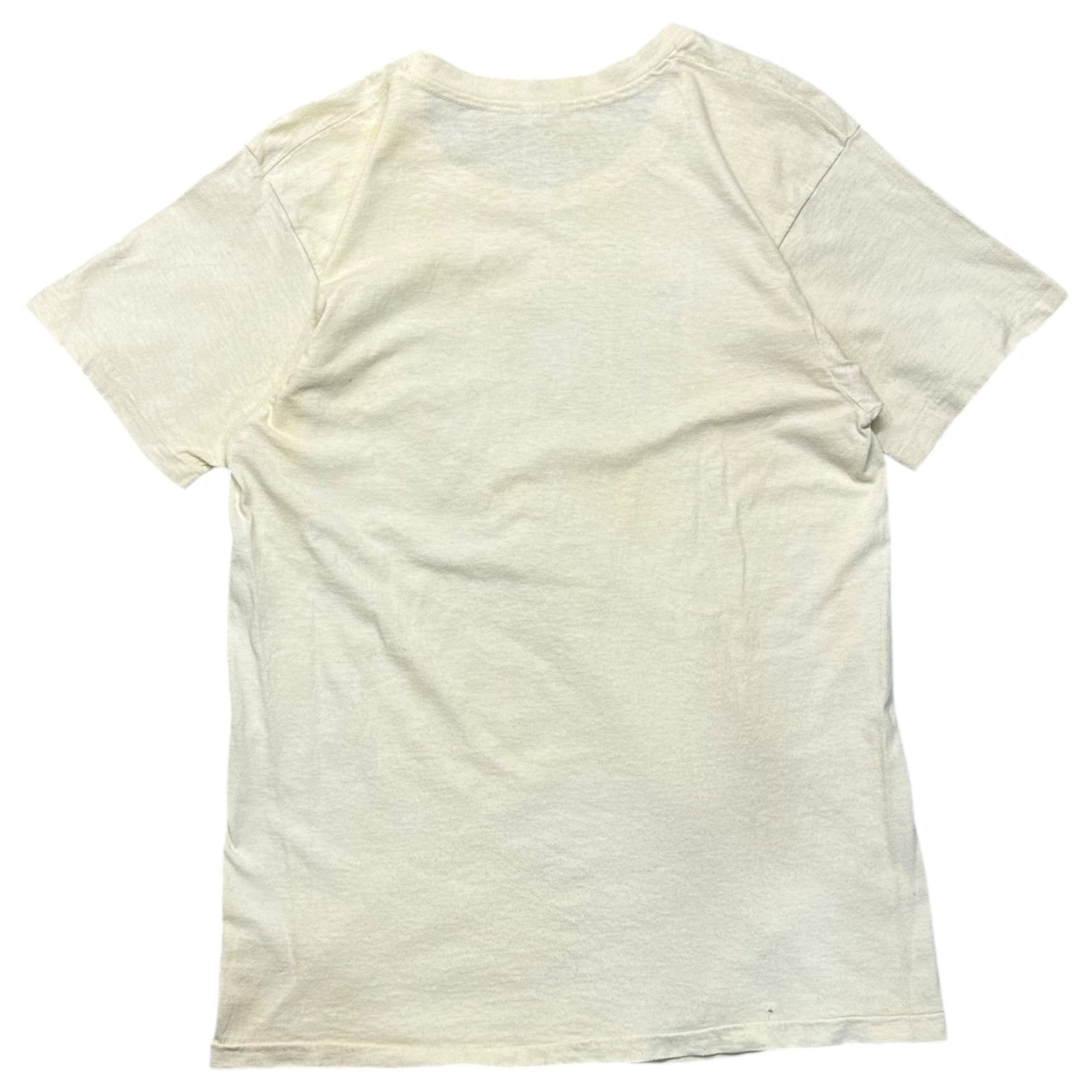 NIKE(ナイキ) 80's 4-tier logo print T-shirt ゴツ ナイキ 4段 プリント Tシャツ 表記無し(M程度) ベージュ×ブルー 80年代 オリジナル ヴィンテージ
