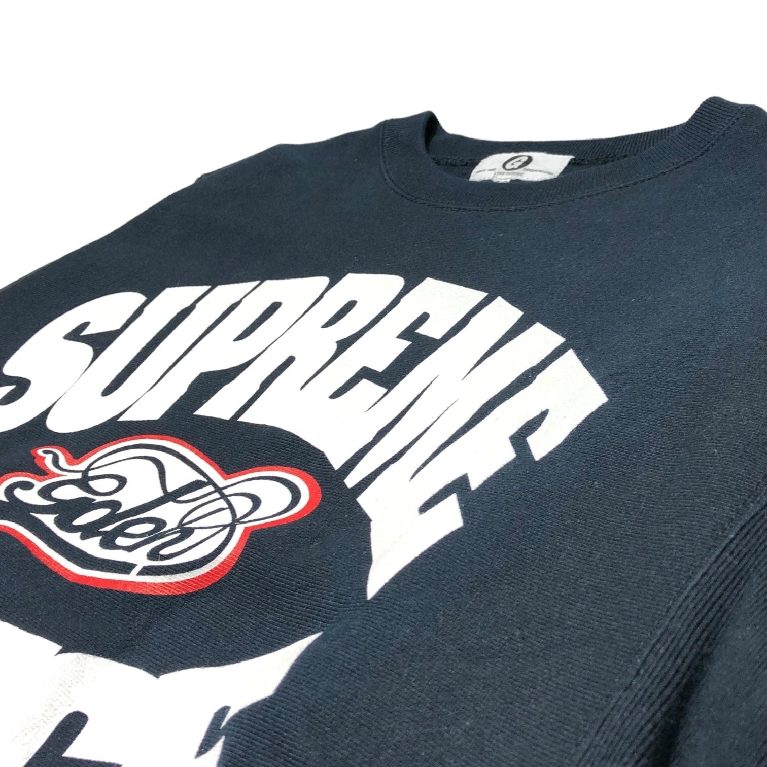 GOODENOUGH(グッドイナフ) 15-16AW HEINOUSLY SUPREME DEVICE SWEAT 極悪 最高 デバイス スウェット S ネイビー×ホワイト 2016年初売り限定商品