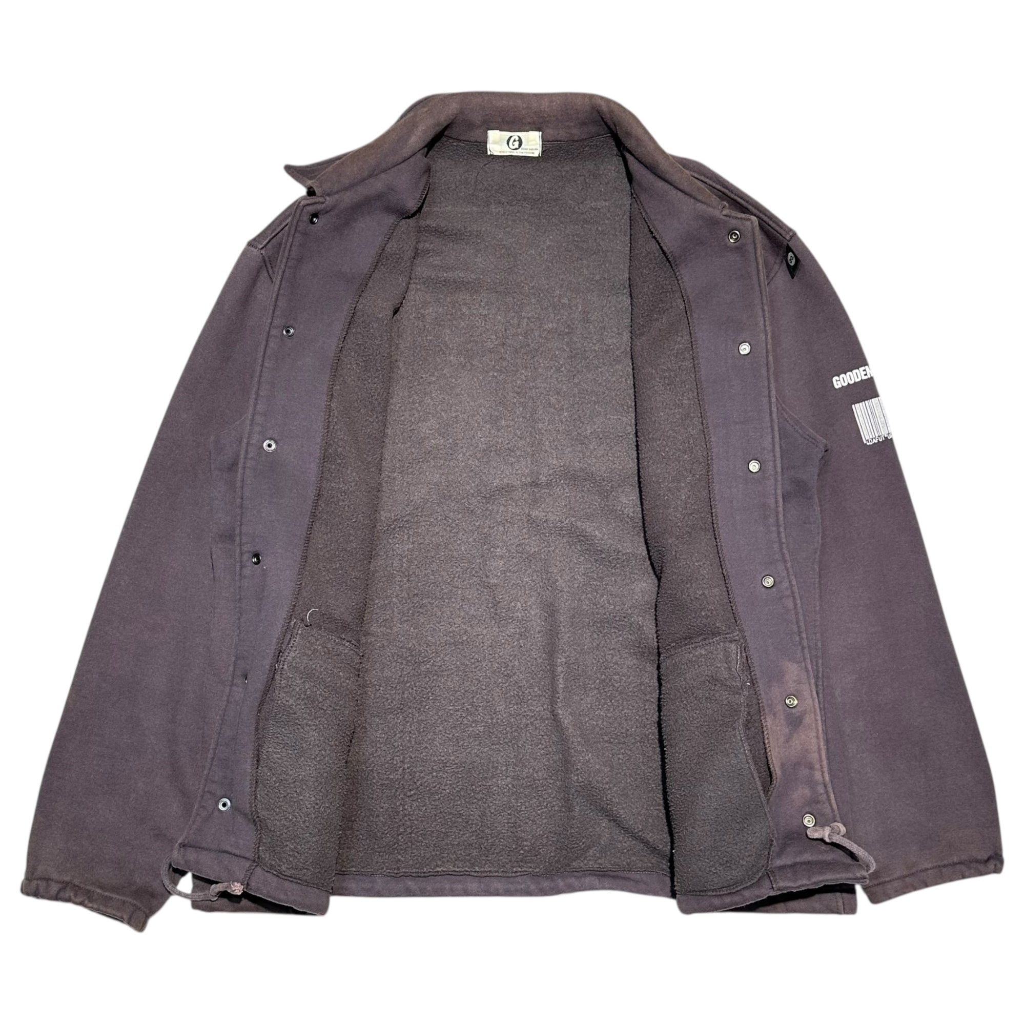 GOODENOUGH(グッドイナフ) 90's Logo Sweatshirt Coach Jacket 90年代 ロゴ スウェット コーチ ジャケット L ブラウン