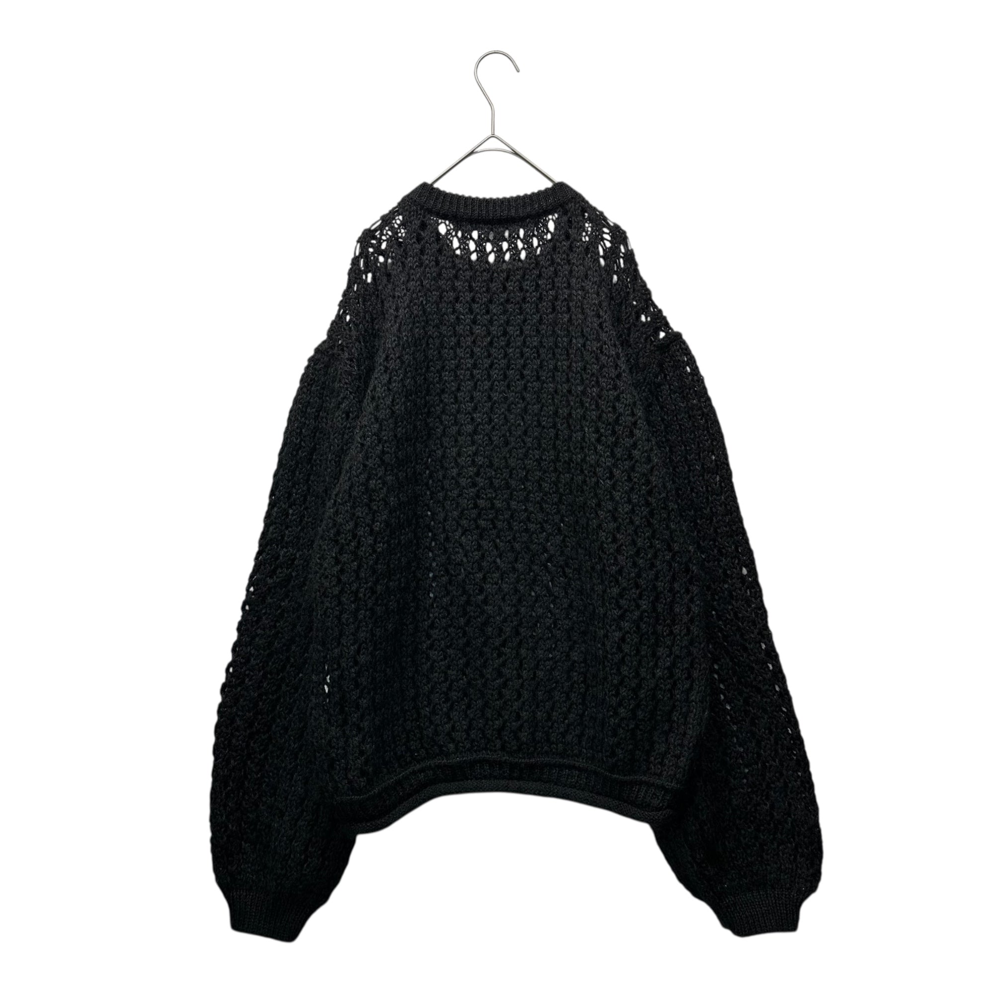 COMME des GARCONS JUNYA WATANABE(コムデギャルソンジュンヤワタナベ) Black Studs Low Gauge Crew Neck Knit ブラックスタッズ ローゲージ クルーネック ニット S ブラック